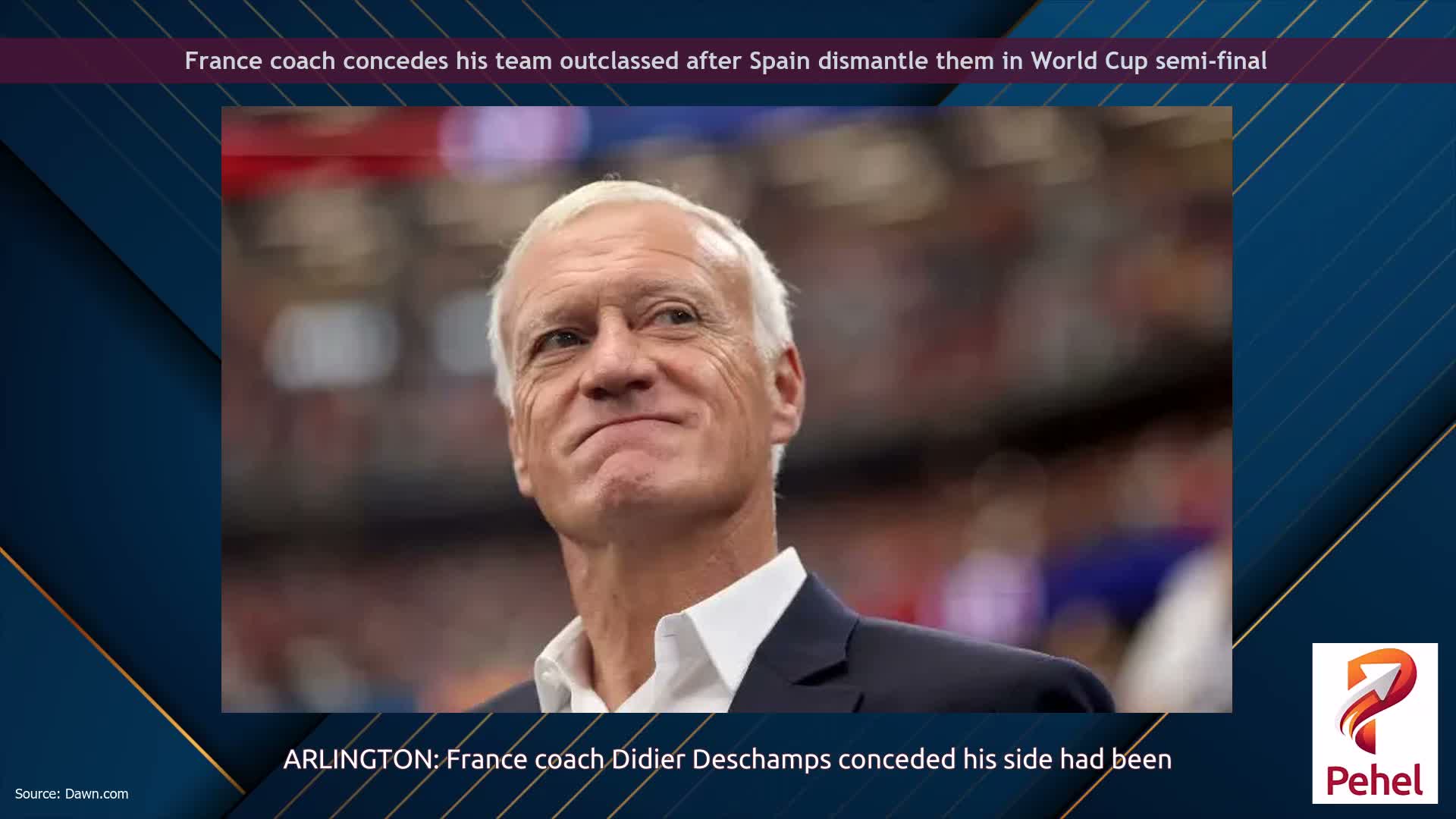 France coach concedes his team outclassed after Spain dismantle them in World Cup semi-final