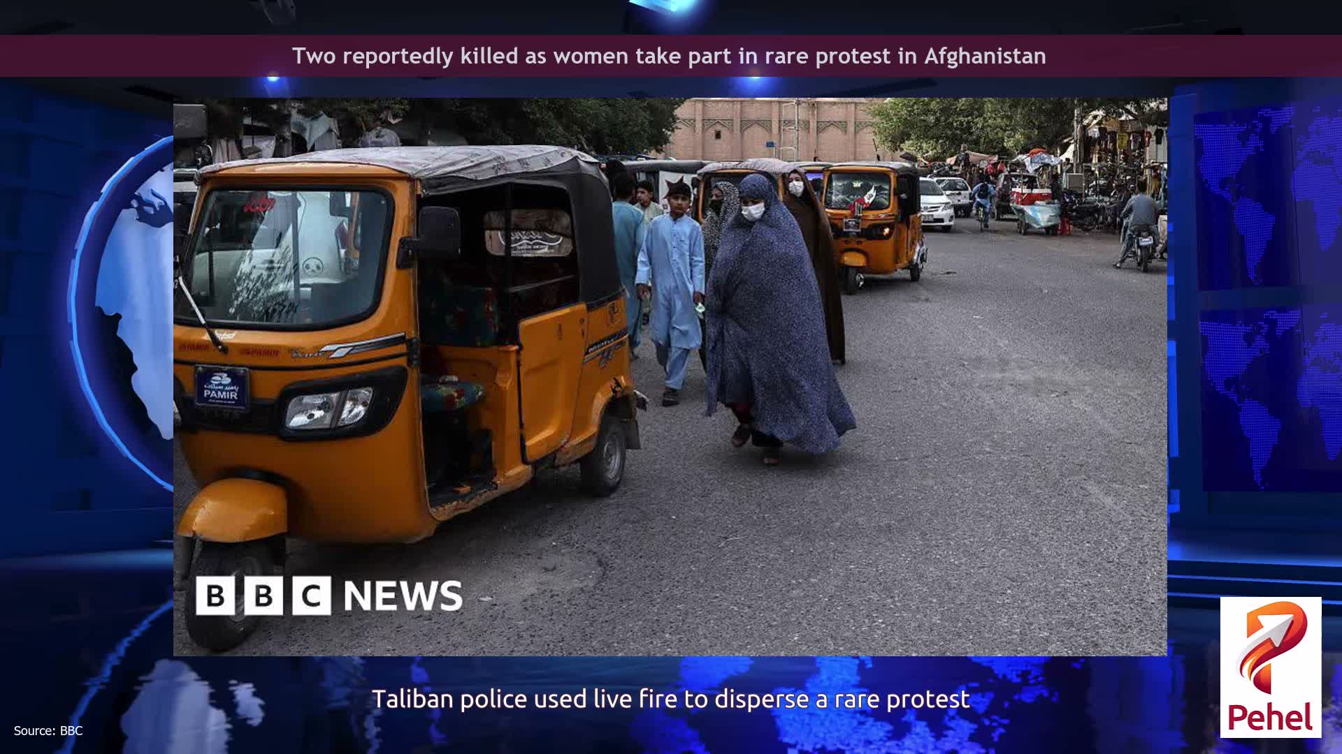 Two reportedly killed as women take part in rare protest in Afghanistan