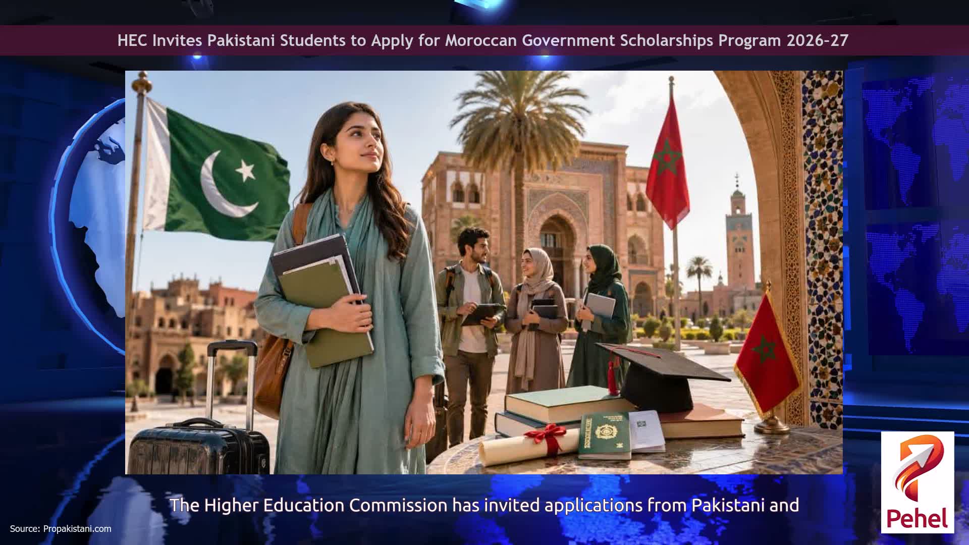 HEC Invites Pakistani Students to Apply for Moroccan Government Scholarships Program 2026–27