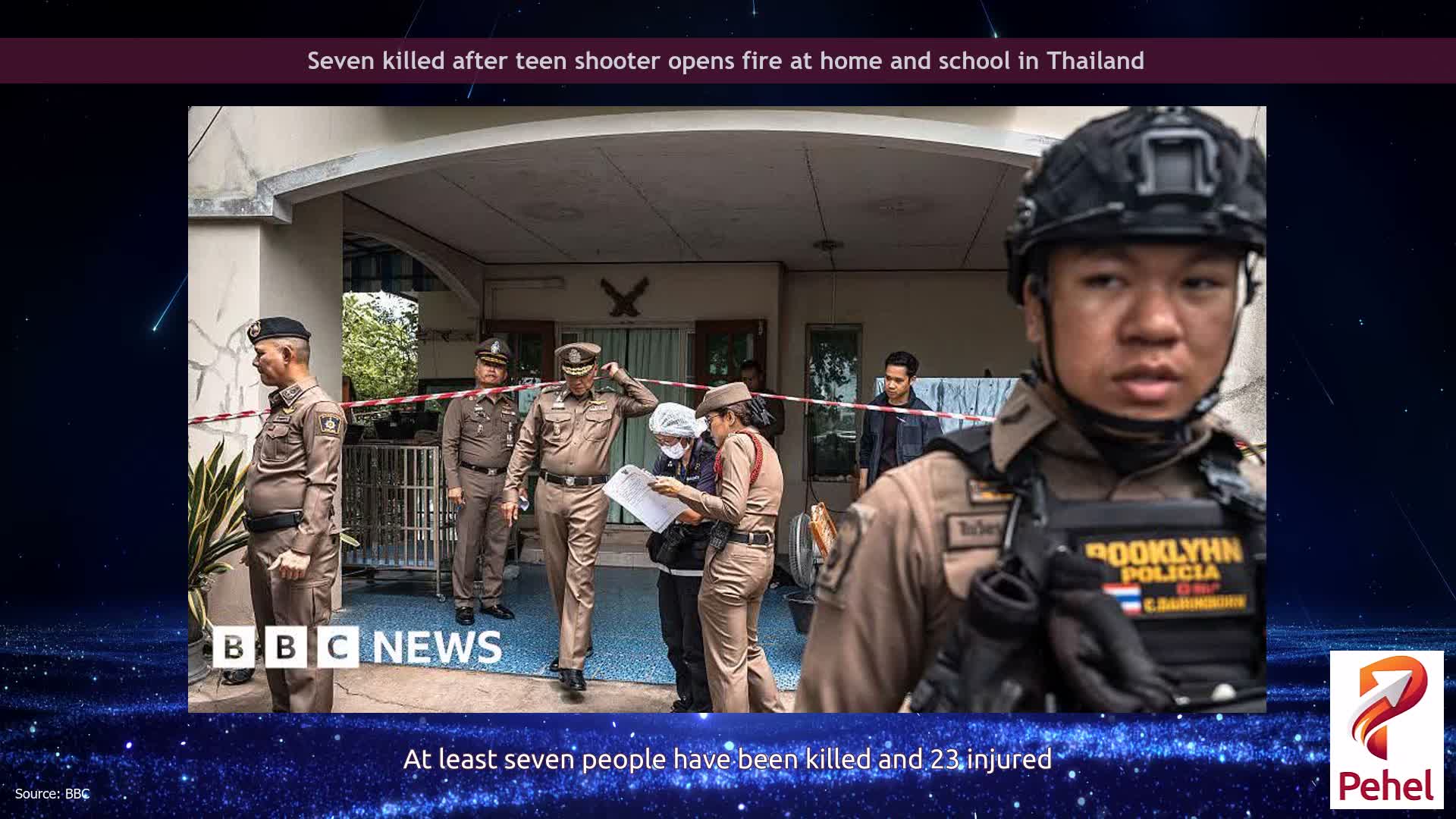Seven killed after teen shooter opens fire at home and school in Thailand