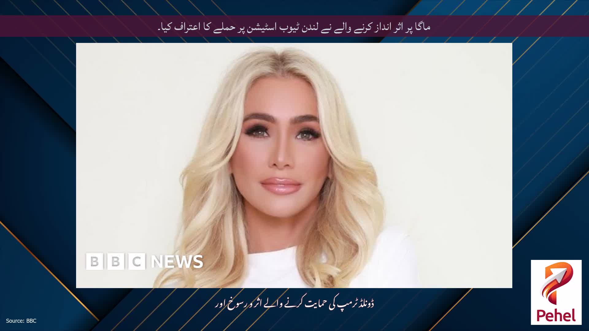 ماگا پر اثر انداز کرنے والے نے لندن ٹیوب اسٹیشن پر حملے کا اعتراف کیا۔