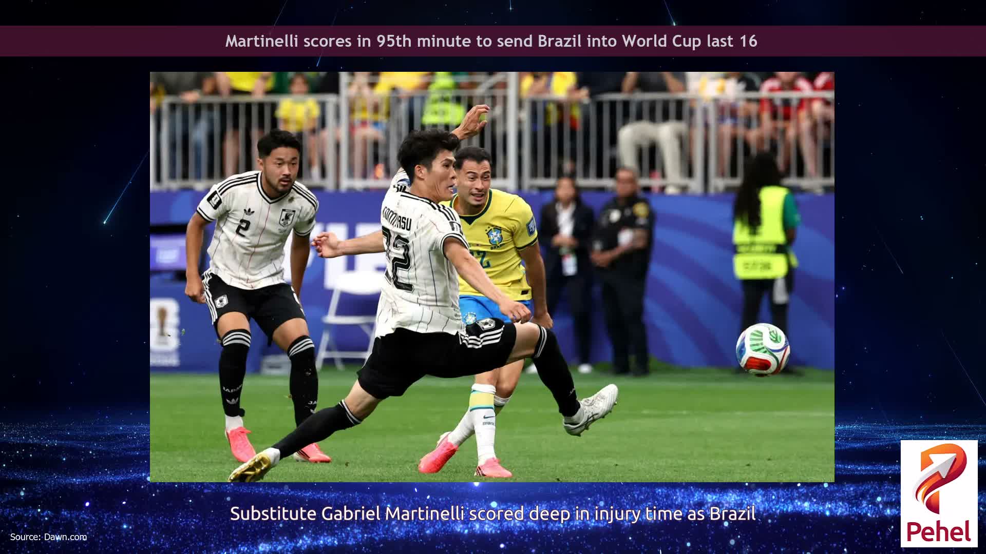 Martinelli scores in 95th minute to send Brazil into World Cup last 16
