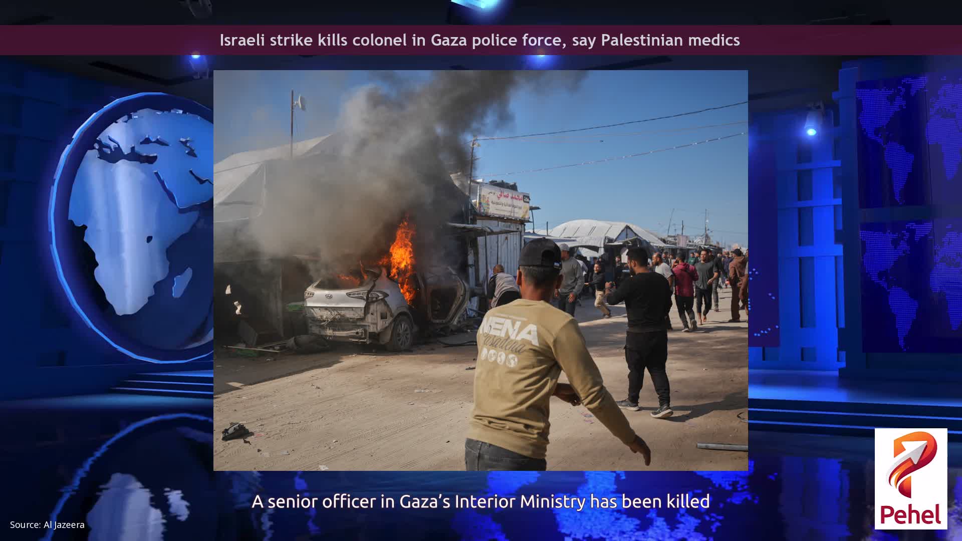 Israeli strike kills colonel in Gaza police force, say Palestinian medics