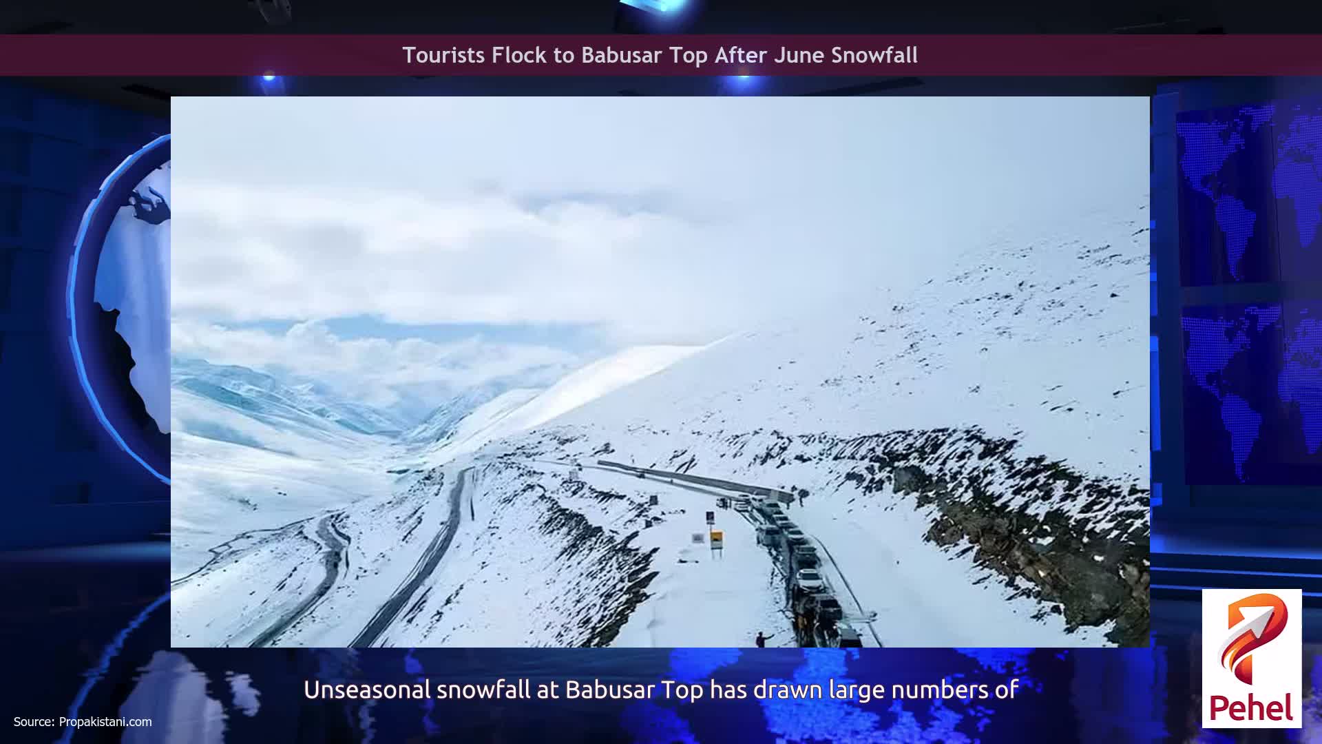 Tourists Flock to Babusar Top After June Snowfall
