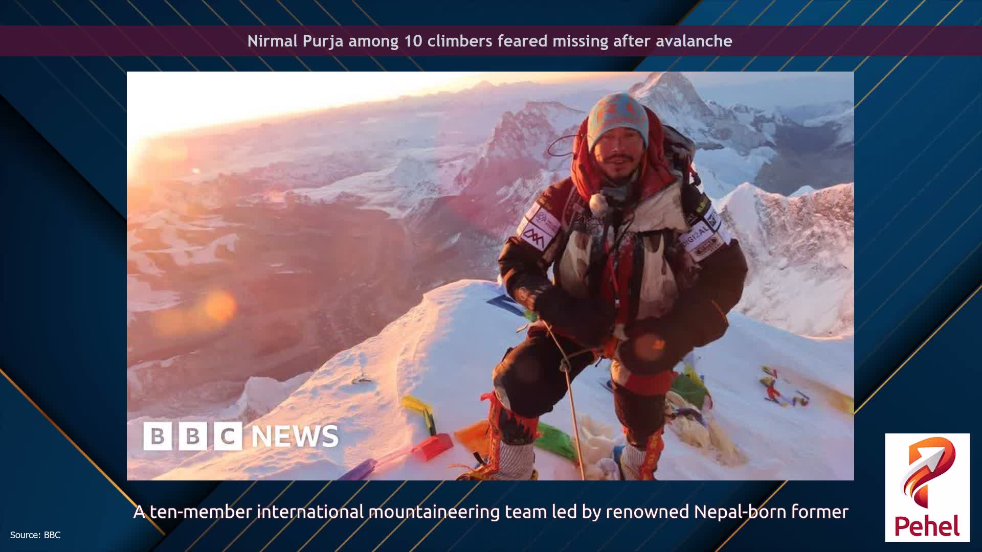 Nirmal Purja among 10 climbers feared missing after avalanche