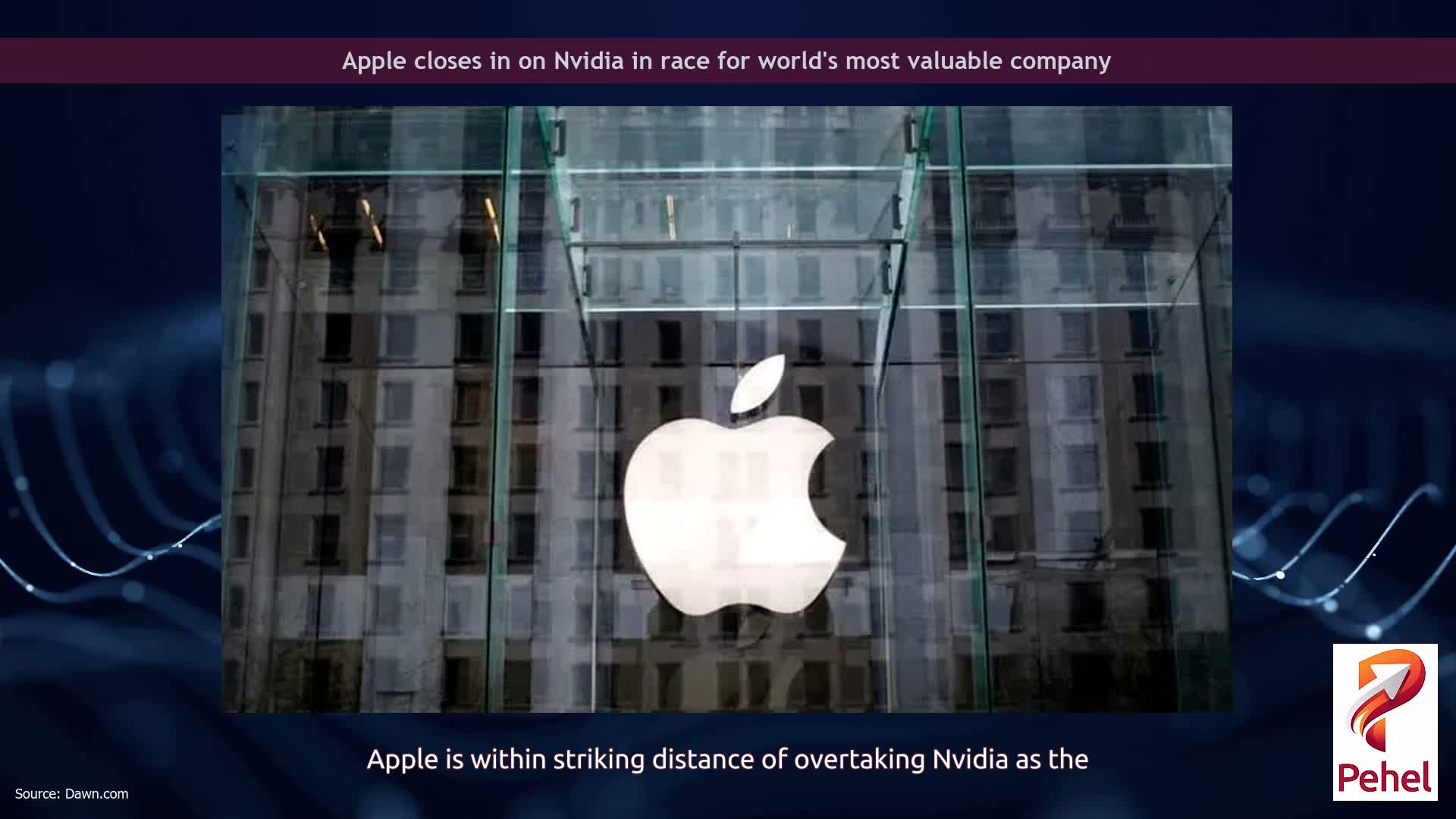 Apple closes in on Nvidia in race for world's most valuable company