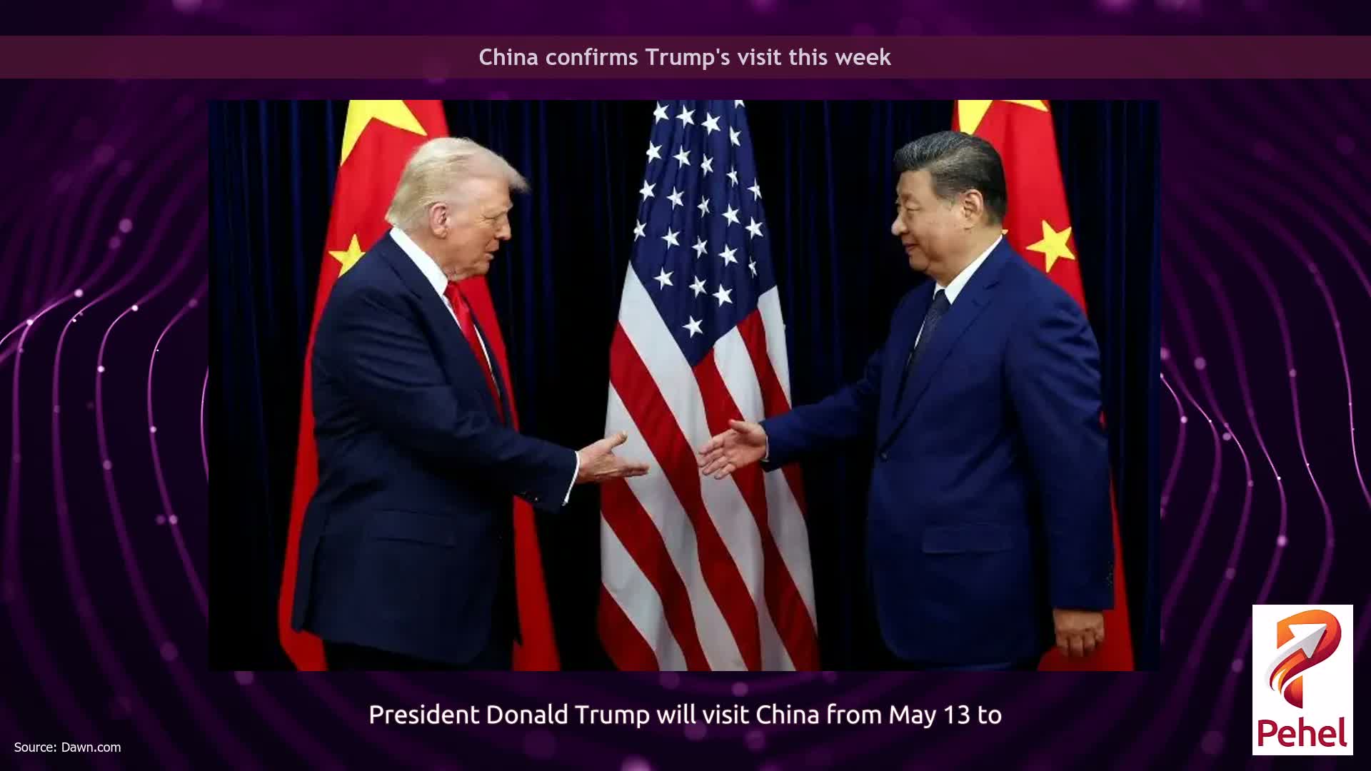 China confirms Trump's visit this week