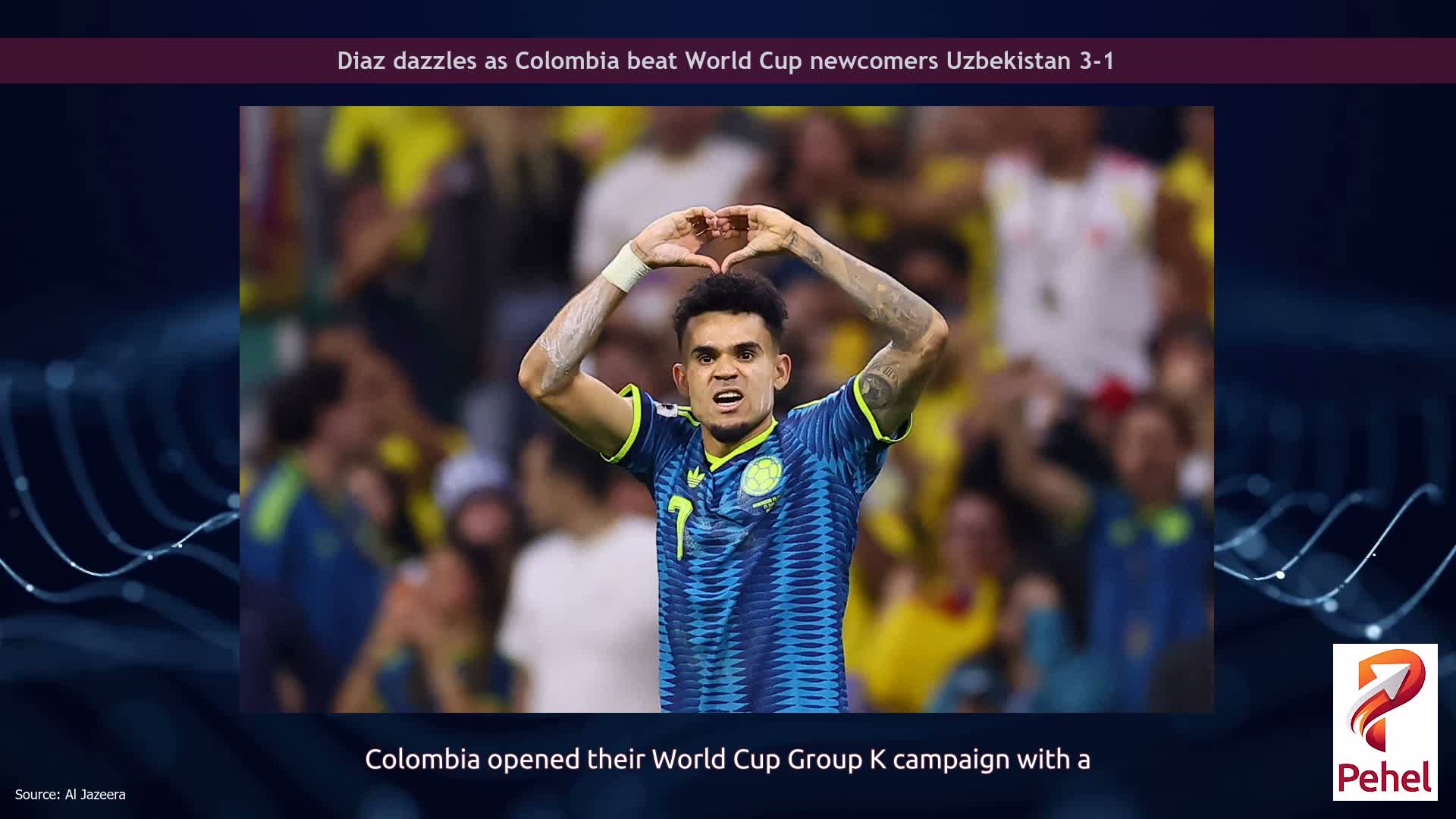 Diaz dazzles as Colombia beat World Cup newcomers Uzbekistan 3-1