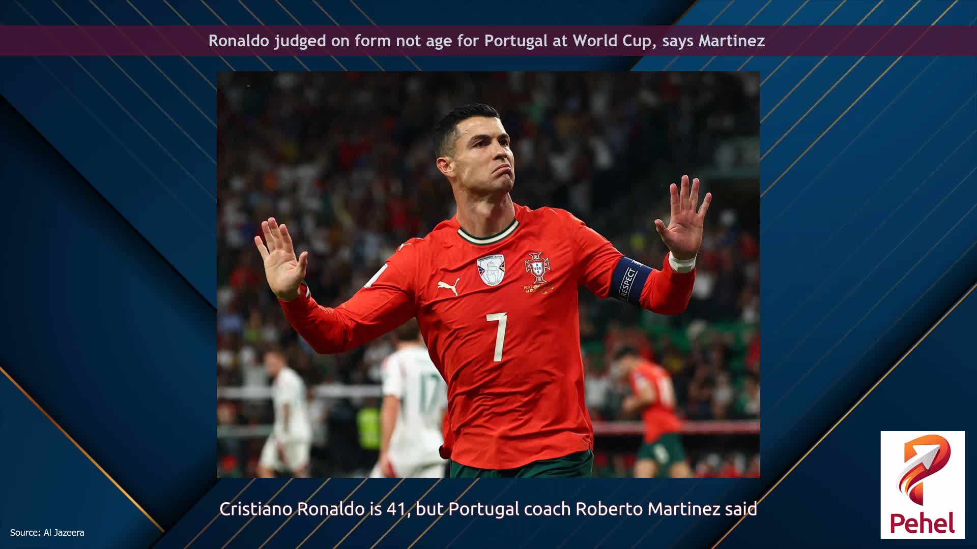 Ronaldo judged on form not age for Portugal at World Cup, says Martinez