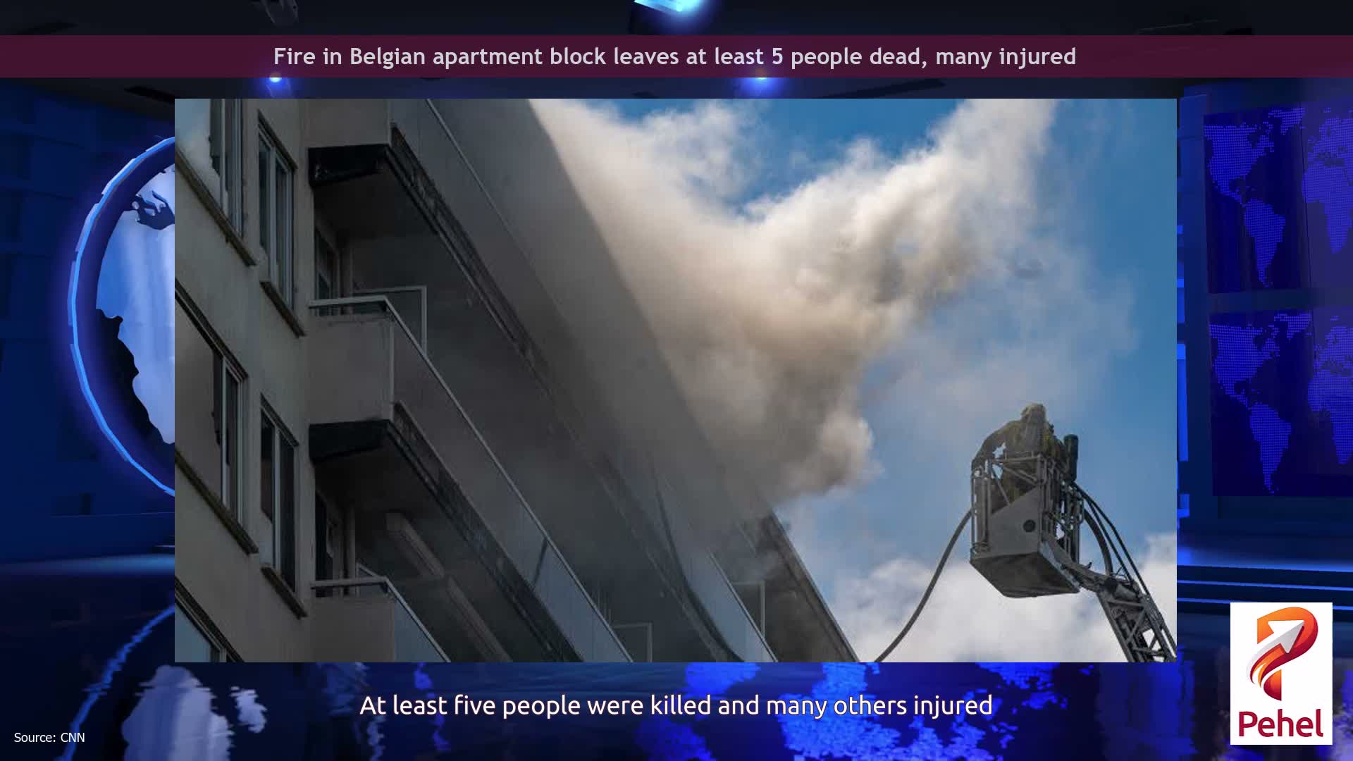 Fire in Belgian apartment block leaves at least 5 people dead, many injured