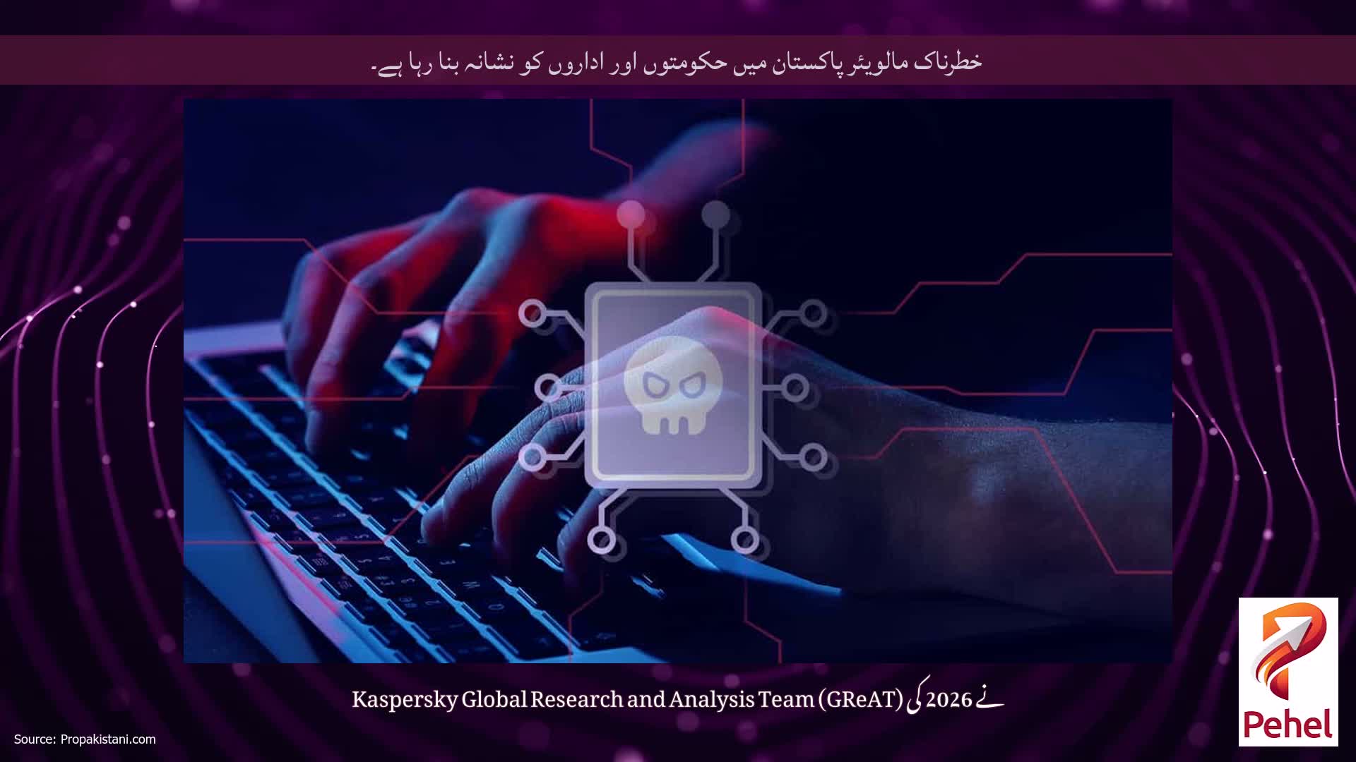 خطرناک مالویئر پاکستان میں حکومتوں اور اداروں کو نشانہ بنا رہا ہے۔