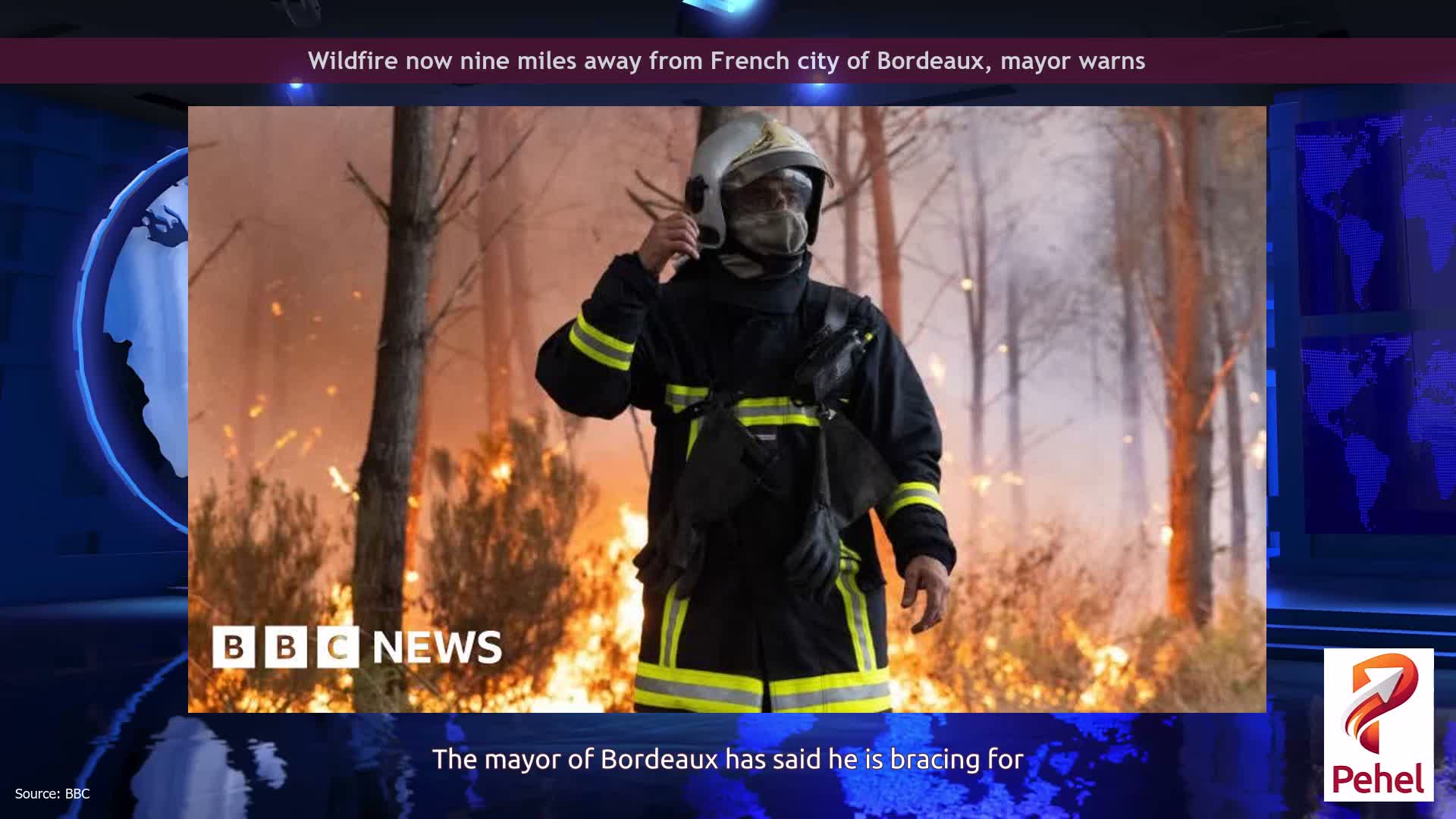 Wildfire now nine miles away from French city of Bordeaux, mayor warns