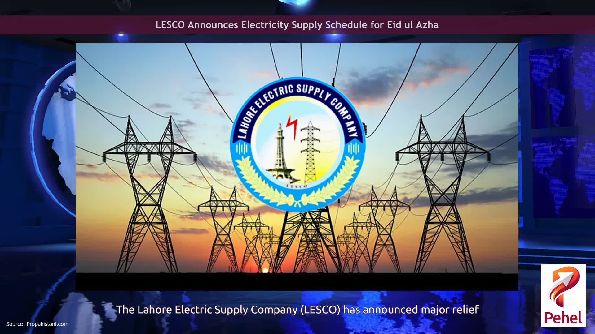 LESCO Announces Electricity Supply Schedule for Eid ul Azha