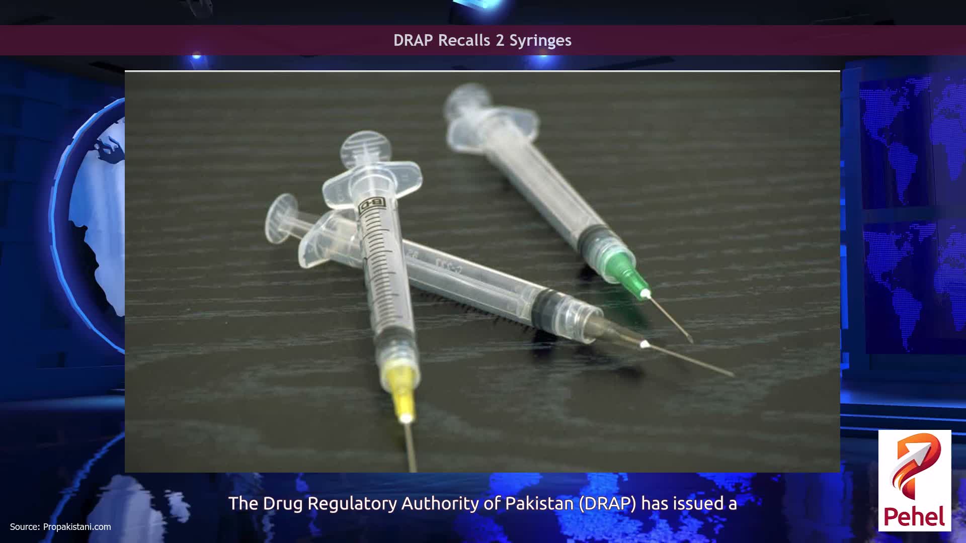 DRAP Recalls 2 Syringes