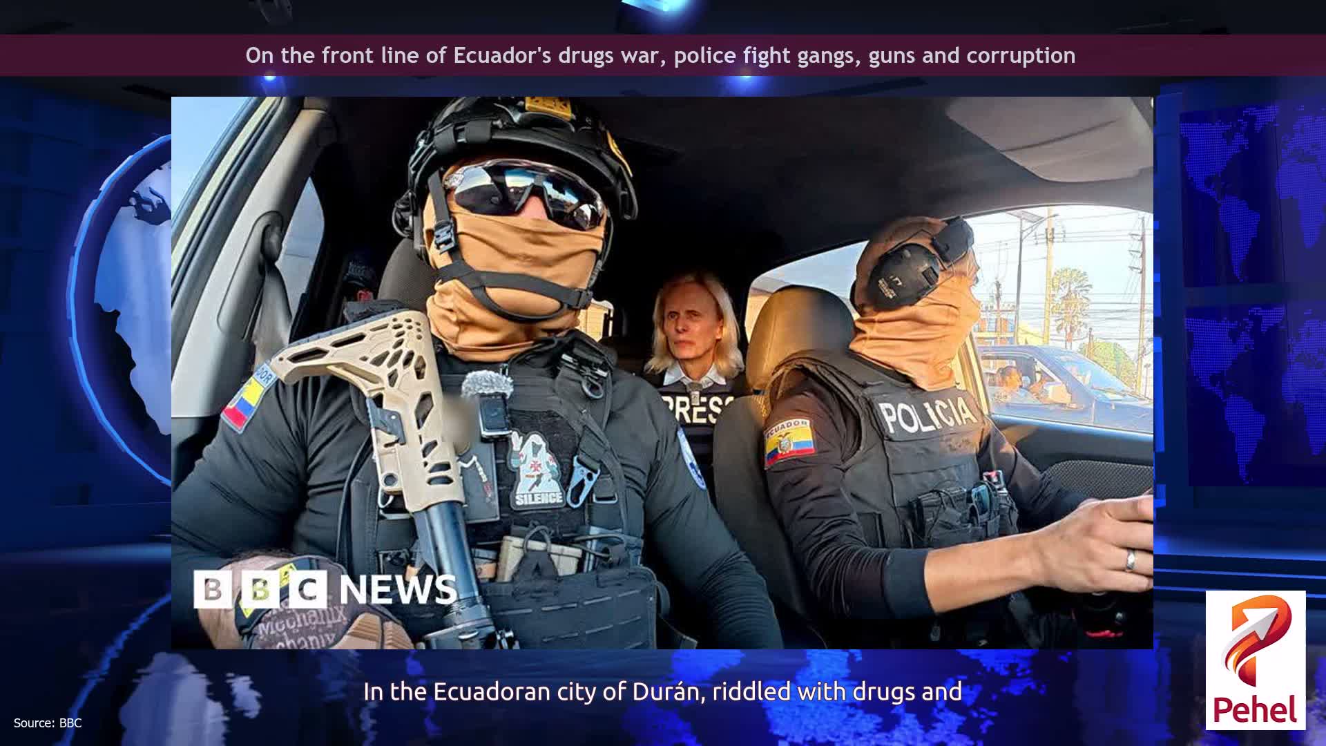 On the front line of Ecuador's drugs war, police fight gangs, guns and corruption