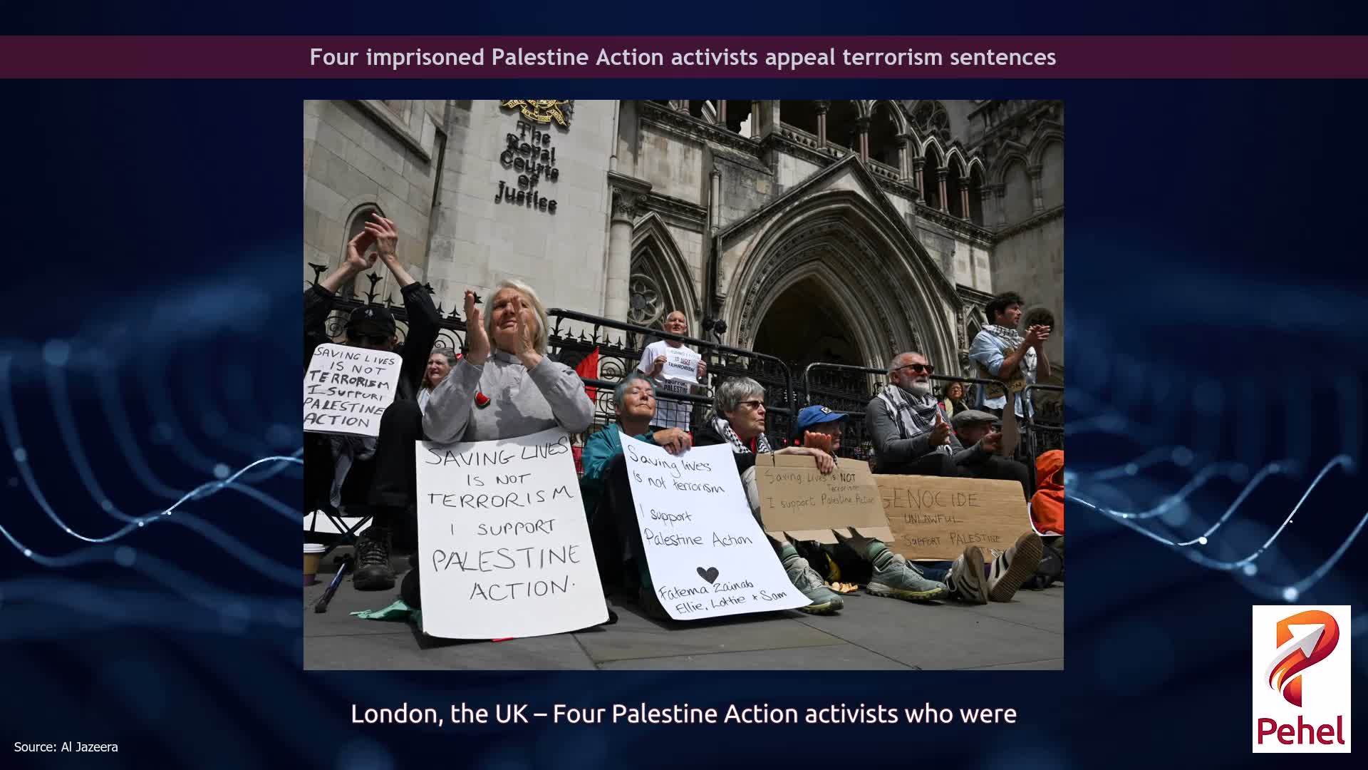 Four imprisoned Palestine Action activists appeal terrorism sentences