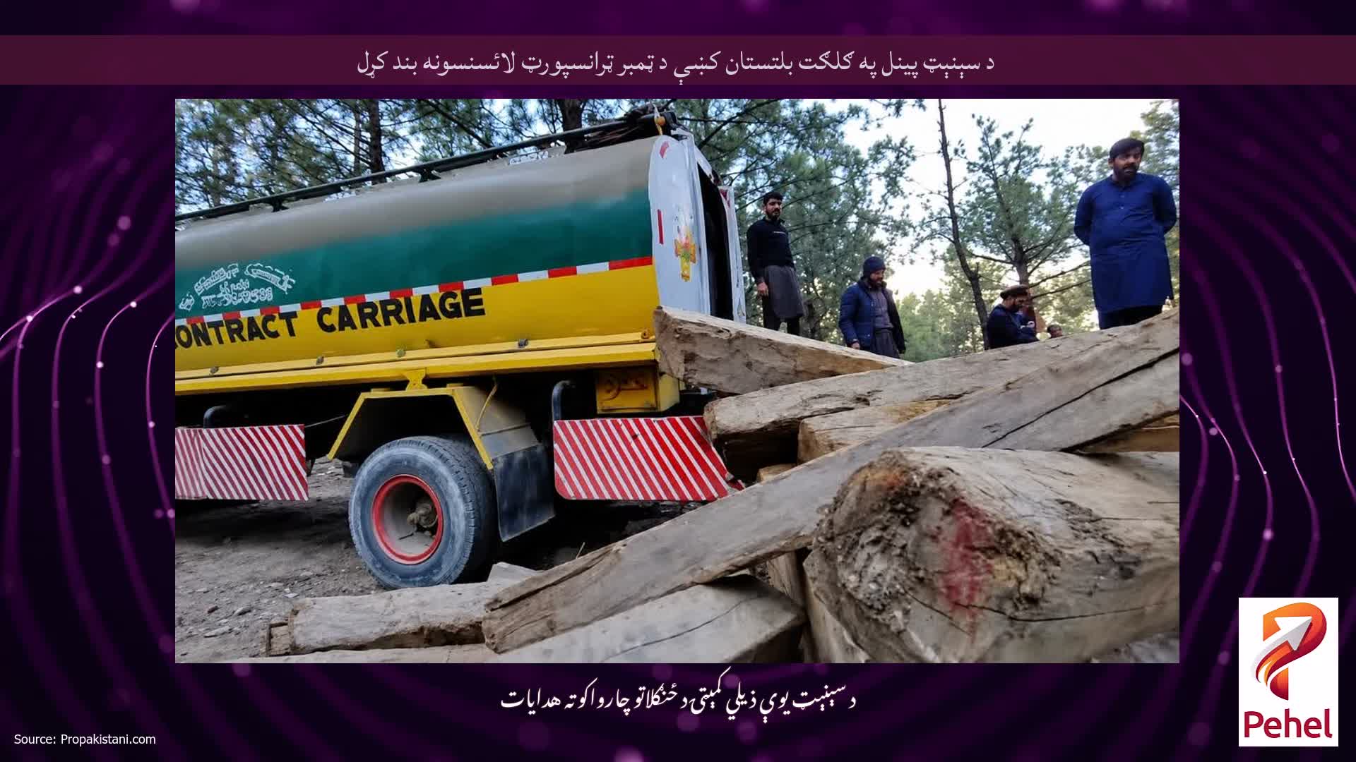د سېنېټ پینل په ګلګت بلتستان کښې د ټمبر ټرانسپورټ لائسنسونه بند کړل