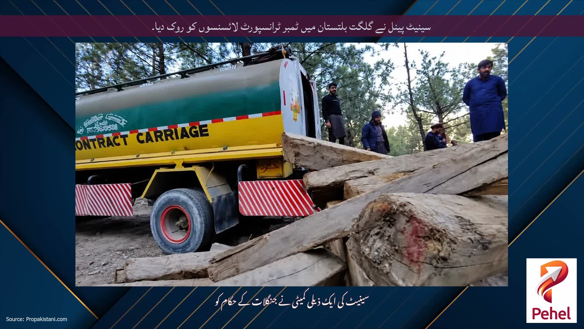 سینیٹ پینل نے گلگت بلتستان میں ٹمبر ٹرانسپورٹ لائسنسوں کو روک دیا۔