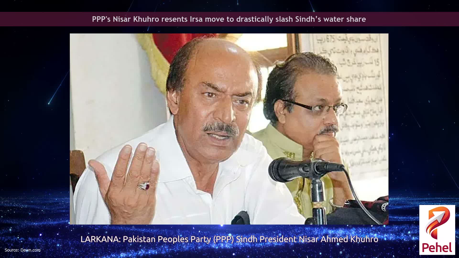 PPP's Nisar Khuhro resents Irsa move to drastically slash Sindh’s water share