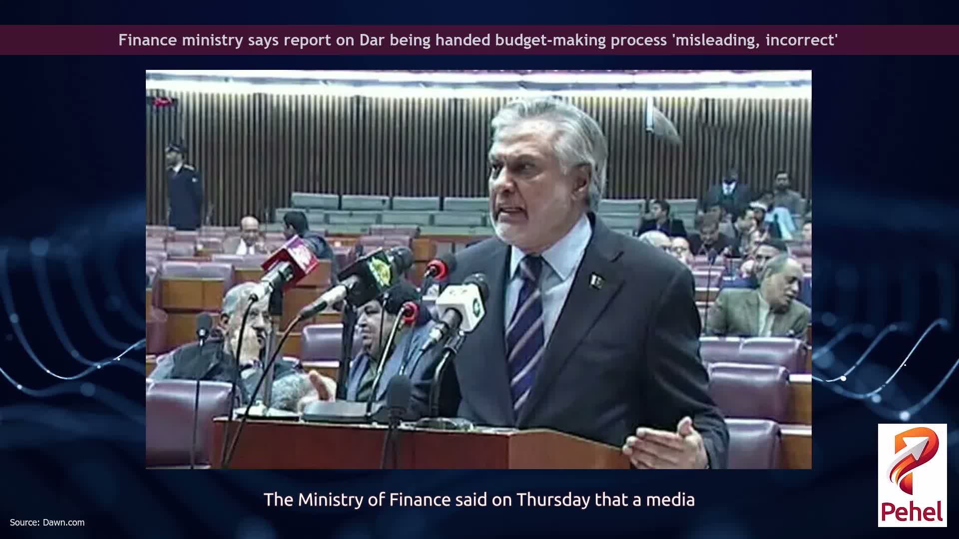 Finance ministry says report on Dar being handed budget-making process 'misleading, incorrect'