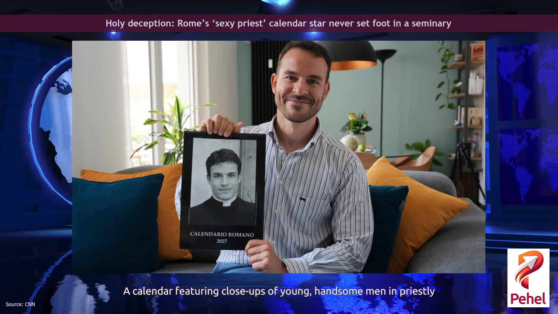 Holy deception: Rome’s ‘sexy priest’ calendar star never set foot in a seminary