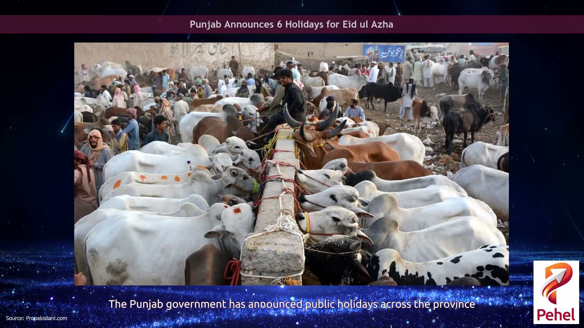 Punjab Announces 6 Holidays for Eid ul Azha