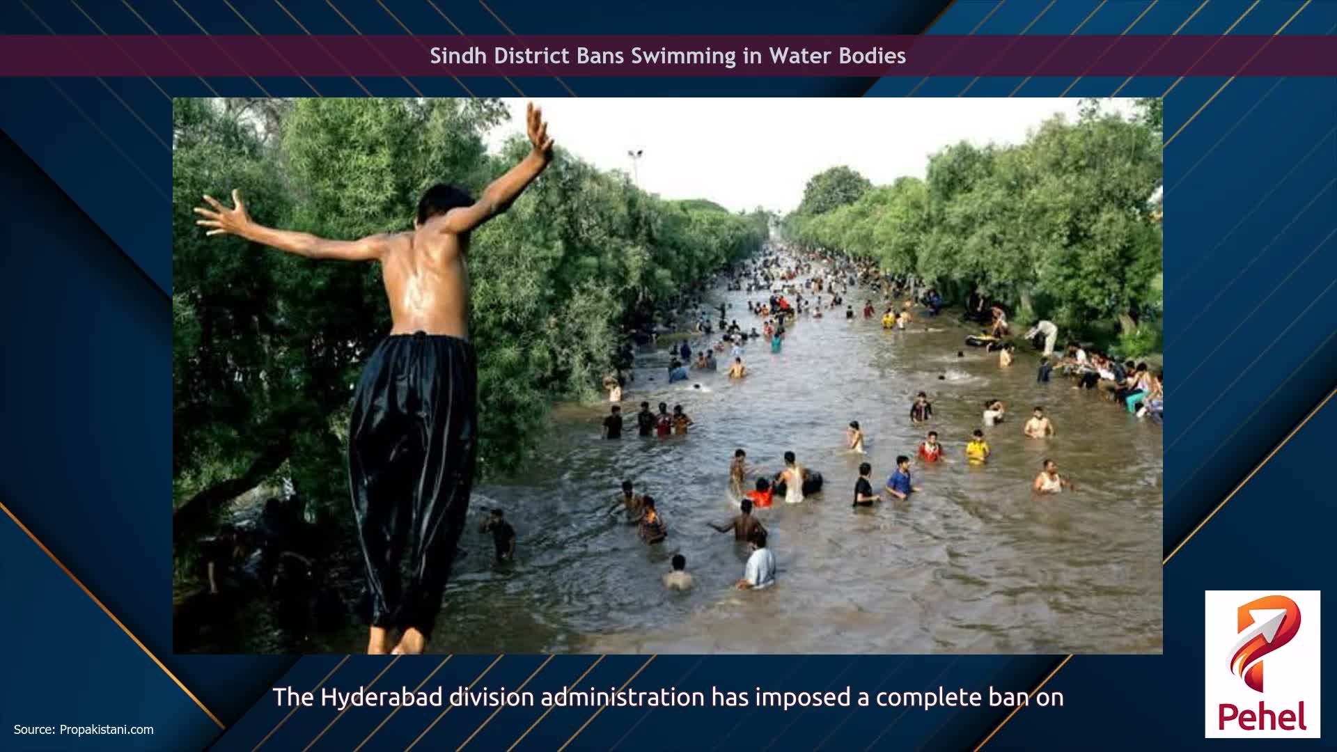 Sindh District Bans Swimming in Water Bodies
