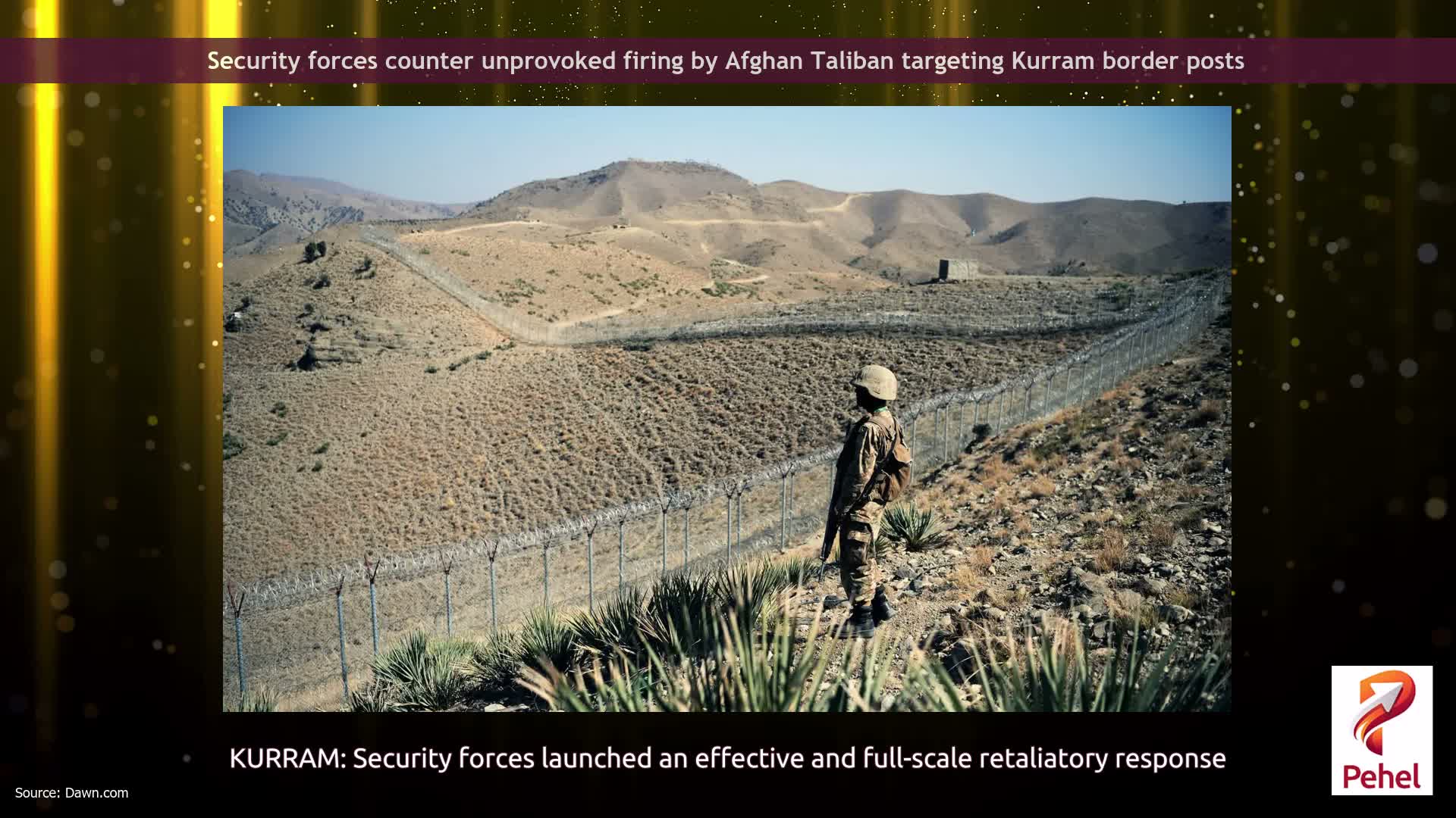 Security forces counter unprovoked firing by Afghan Taliban targeting Kurram border posts
