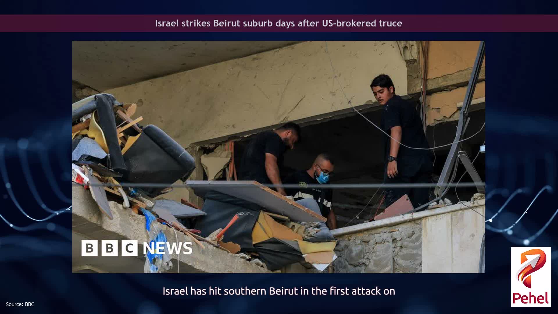 Israel strikes Beirut suburb days after US-brokered truce