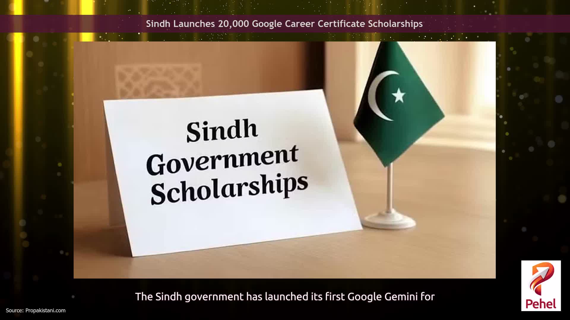 Sindh Launches 20,000 Google Career Certificate Scholarships