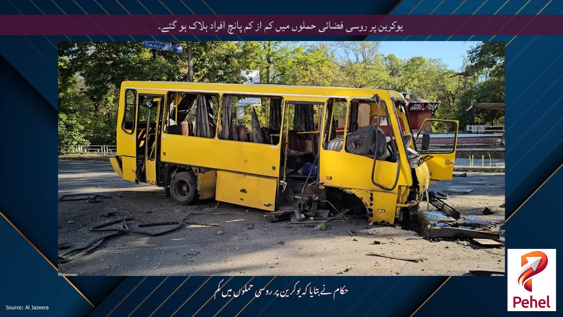 یوکرین پر روسی فضائی حملوں میں کم از کم پانچ افراد ہلاک ہو گئے۔