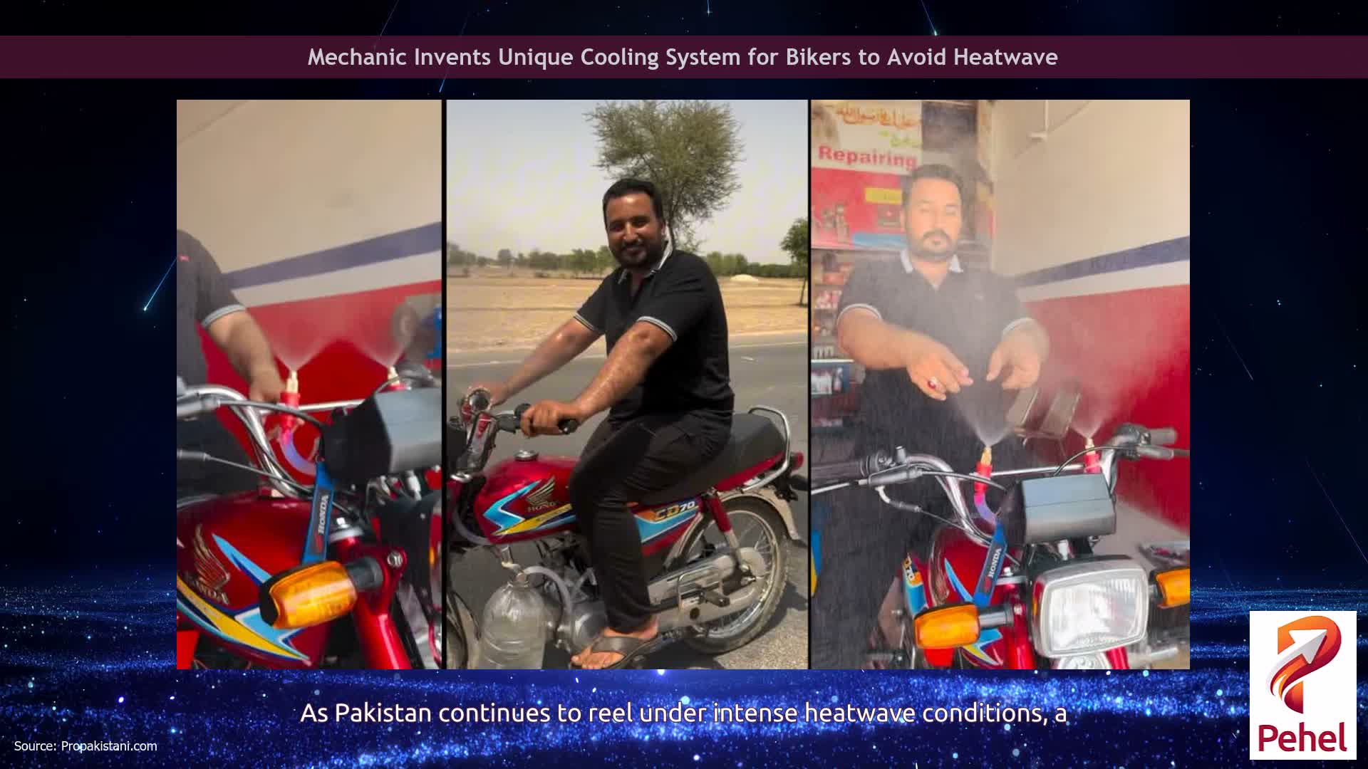 Mechanic Invents Unique Cooling System for Bikers to Avoid Heatwave