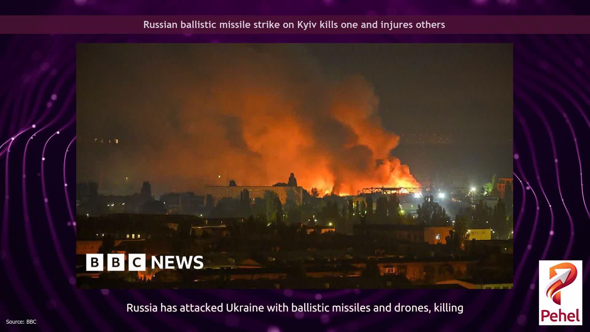 Russian ballistic missile strike on Kyiv kills one and injures others