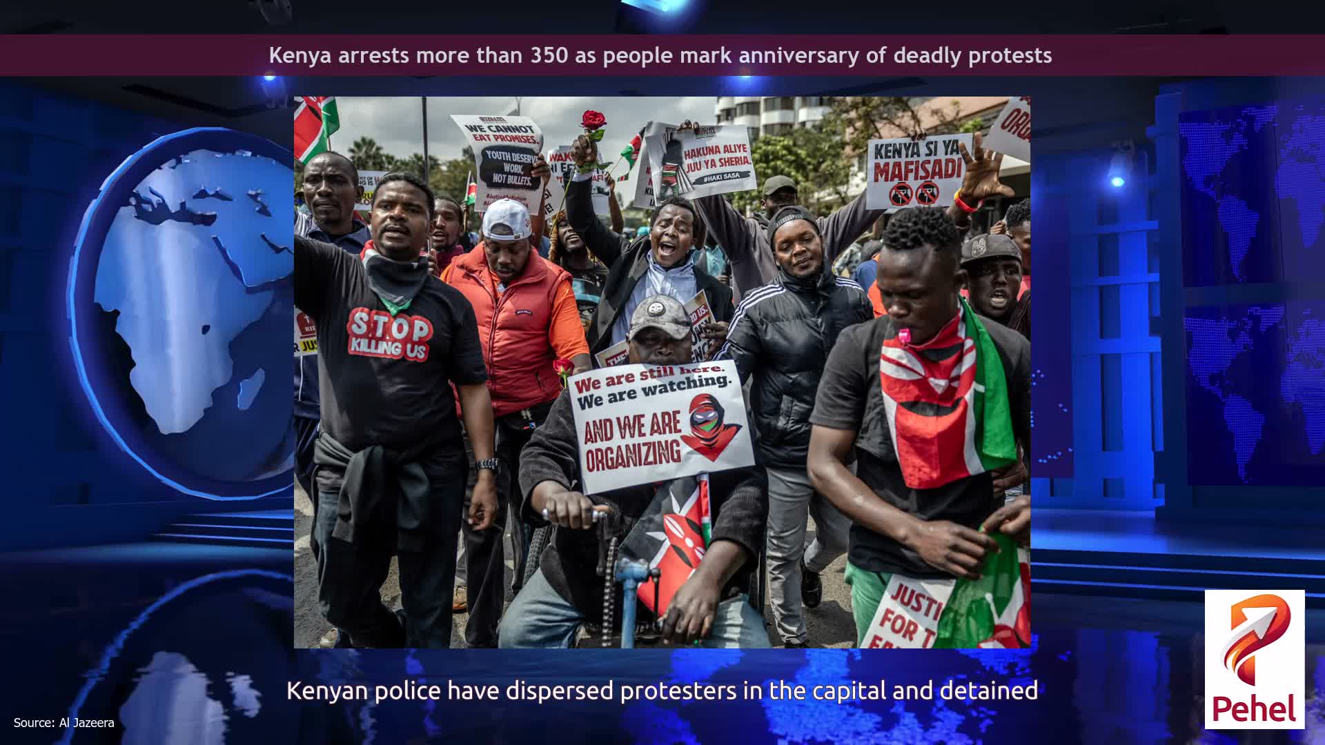 Kenya arrests more than 350 as people mark anniversary of deadly protests