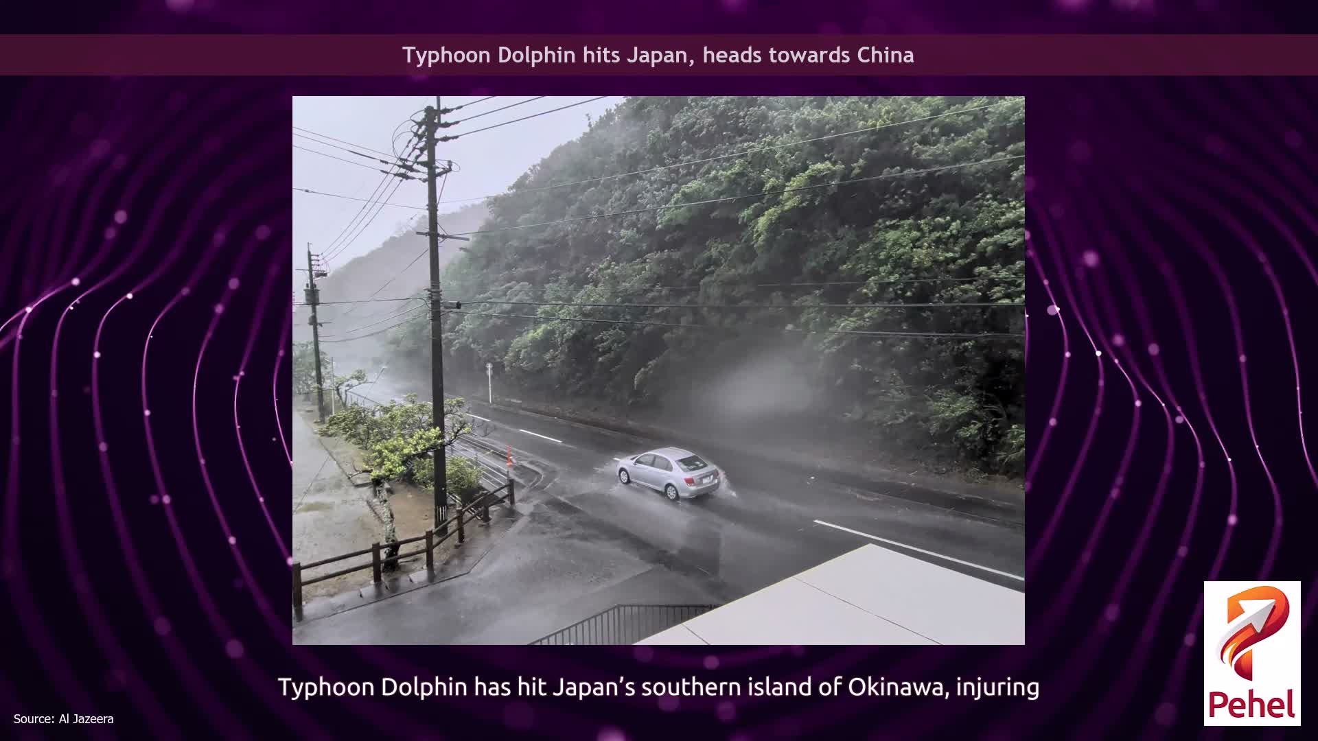 Typhoon Dolphin hits Japan, heads towards China