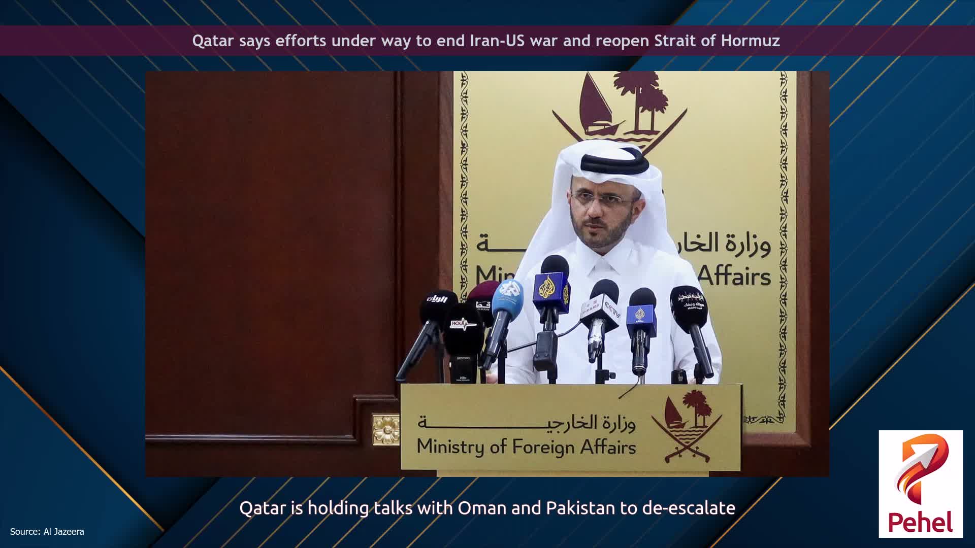 Qatar says efforts under way to end Iran-US war and reopen Strait of Hormuz