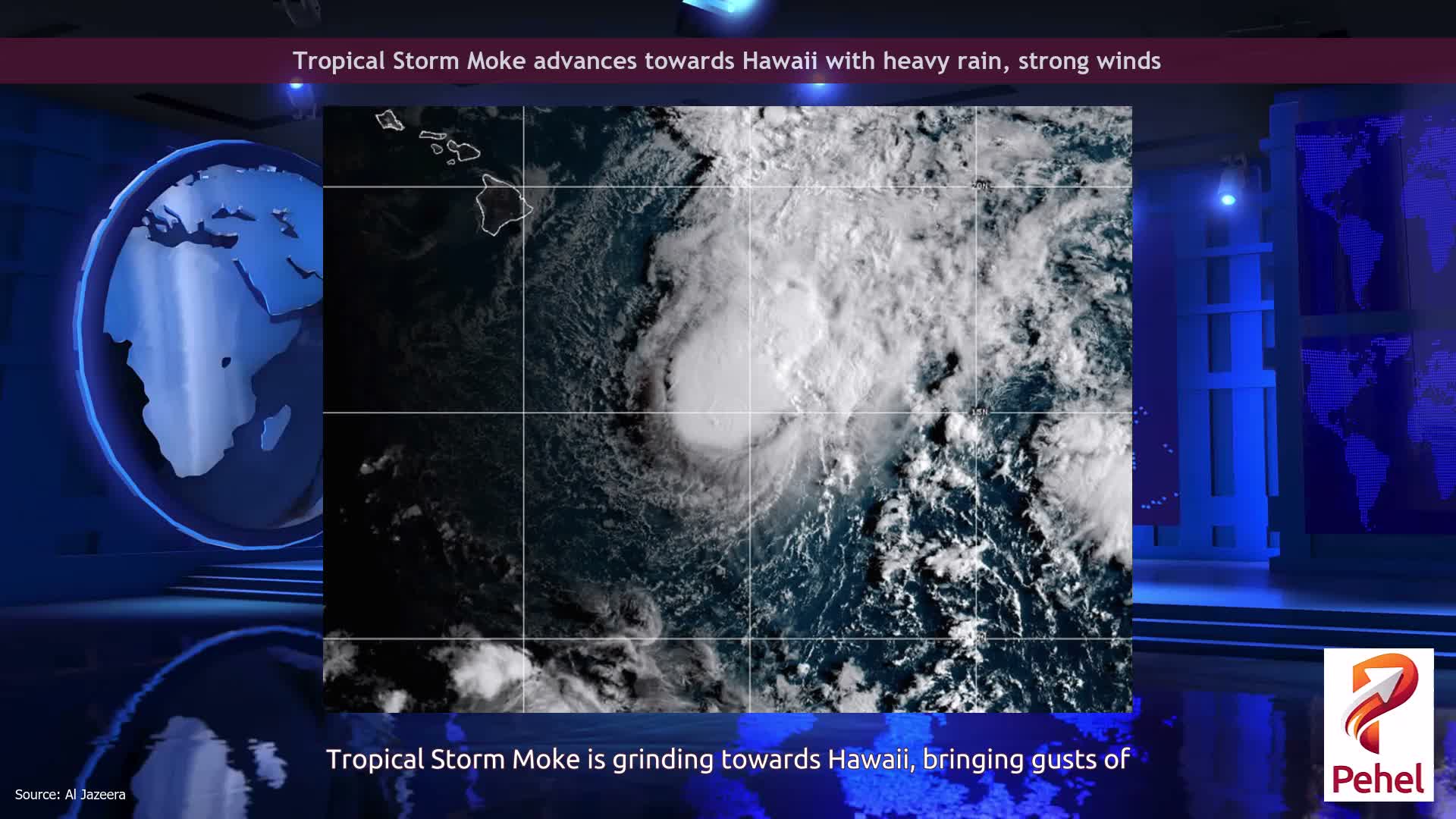 Tropical Storm Moke advances towards Hawaii with heavy rain, strong winds