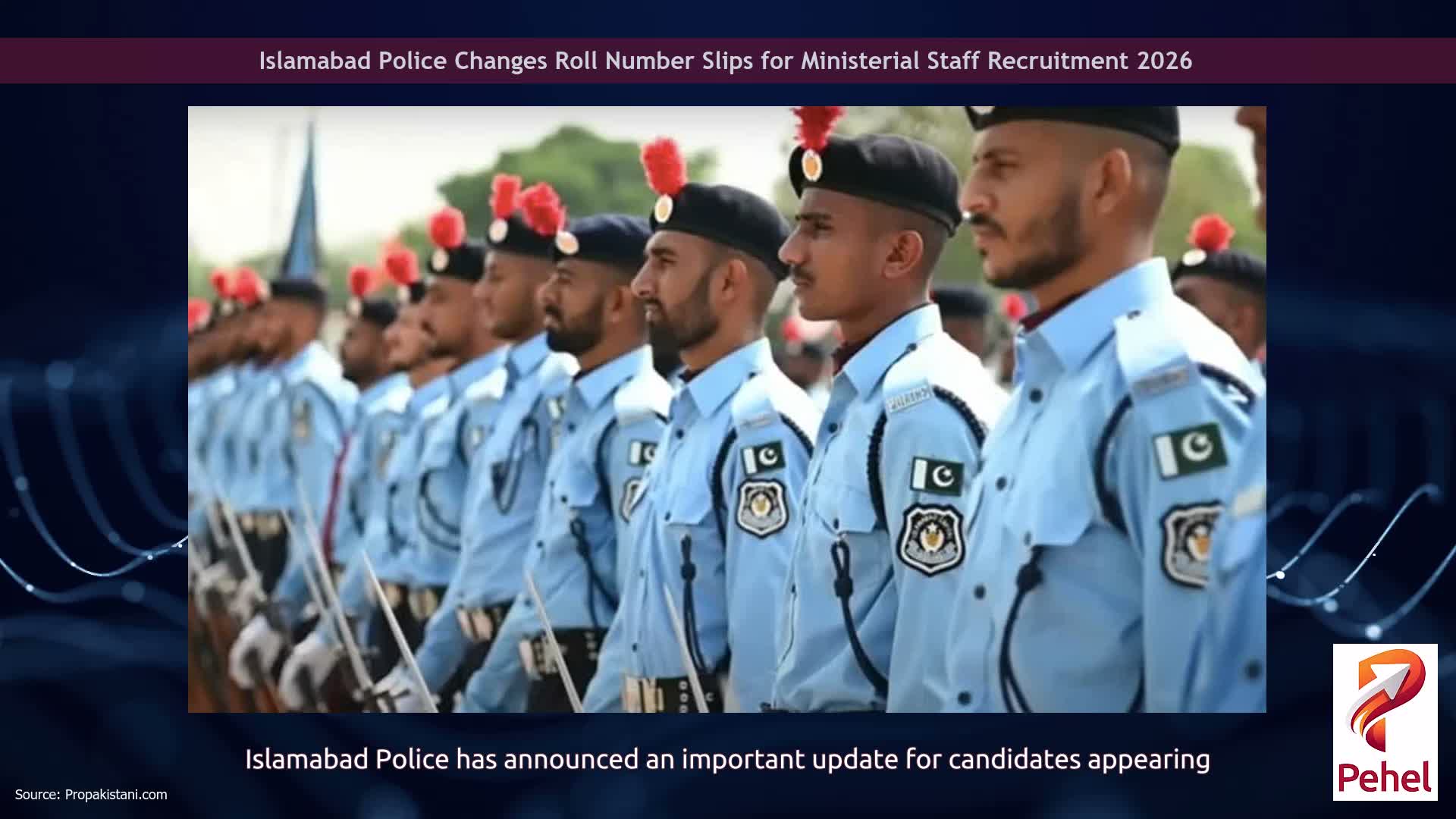 Islamabad Police Changes Roll Number Slips for Ministerial Staff Recruitment 2026