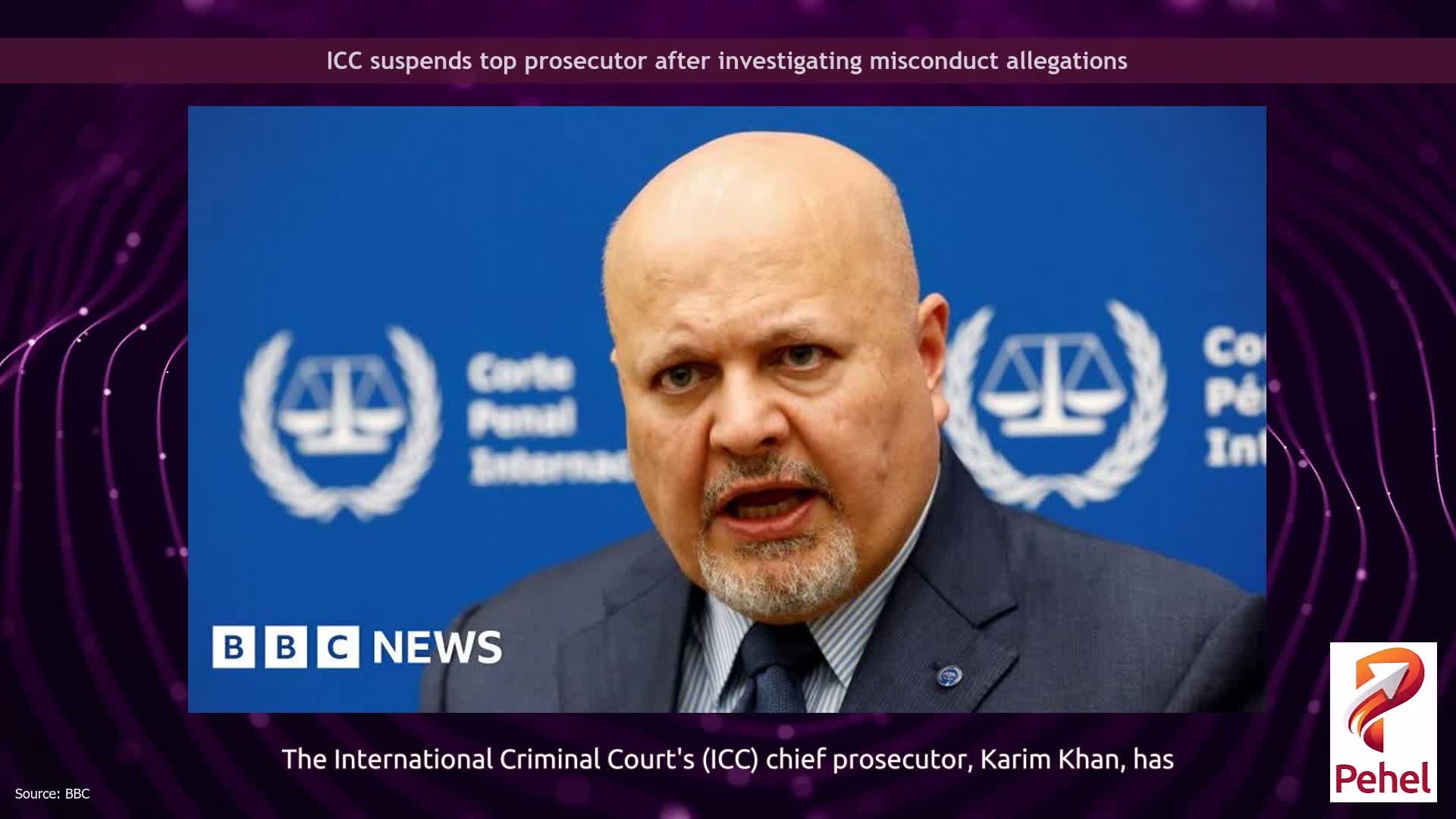 ICC suspends top prosecutor after investigating misconduct allegations