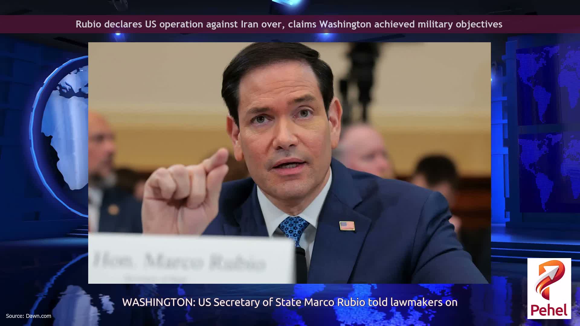 Rubio declares US operation against Iran over, claims Washington achieved military objectives