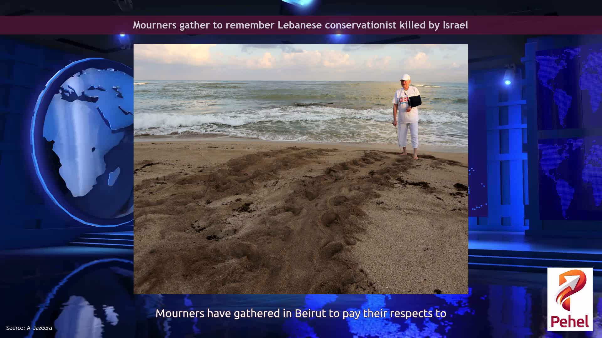 Mourners gather to remember Lebanese conservationist killed by Israel