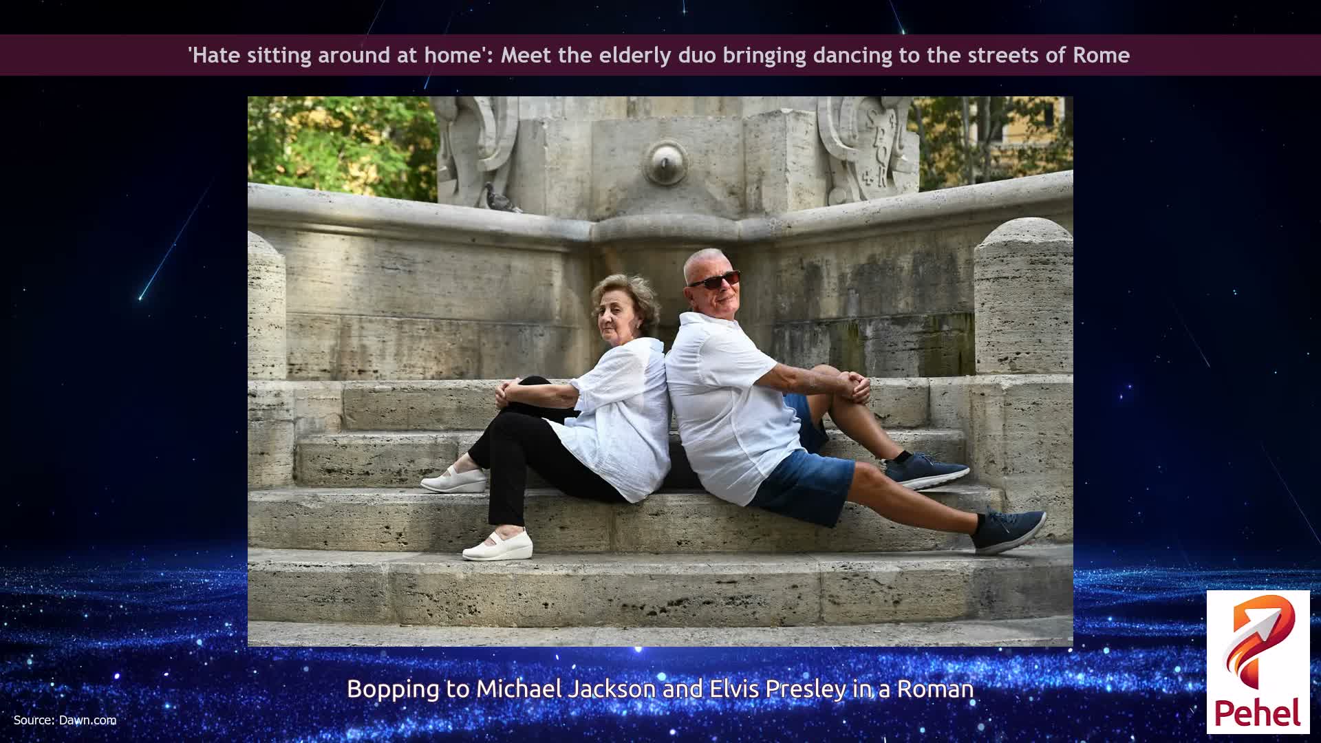 'Hate sitting around at home': Meet the elderly duo bringing dancing to the streets of Rome