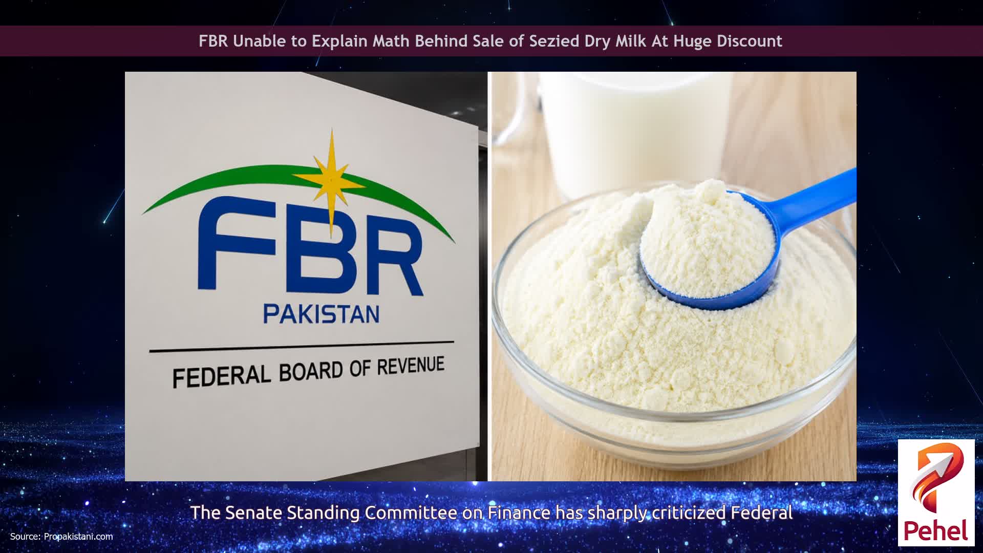 FBR Unable to Explain Math Behind Sale of Sezied Dry Milk At Huge Discount