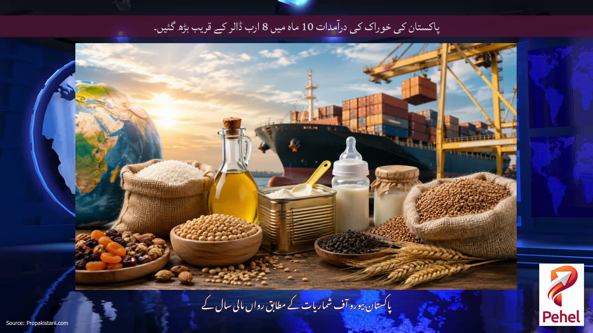 پاکستان کی خوراک کی درآمدات 10 ماہ میں 8 ارب ڈالر کے قریب بڑھ گئیں۔