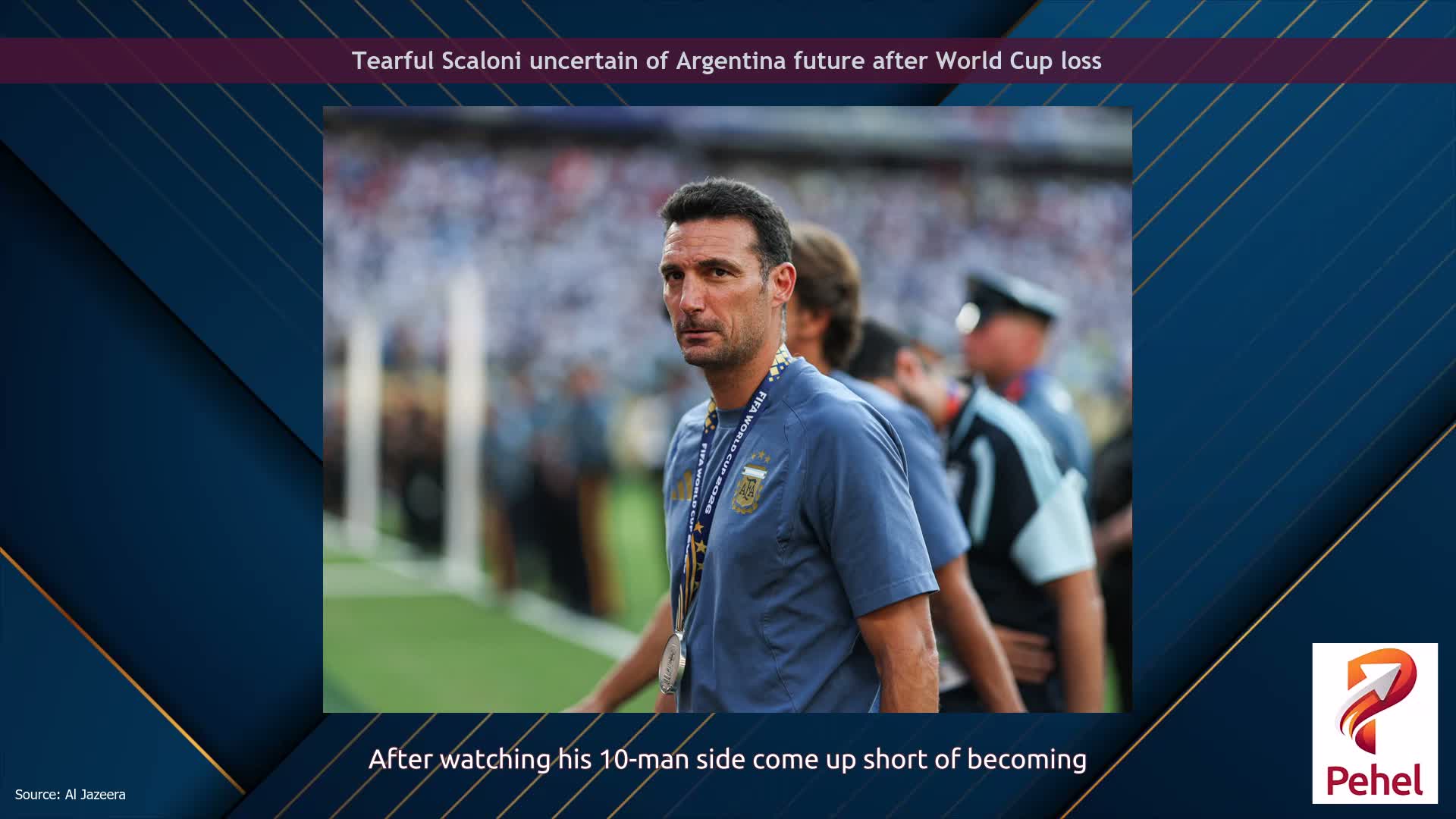 Tearful Scaloni uncertain of Argentina future after World Cup loss