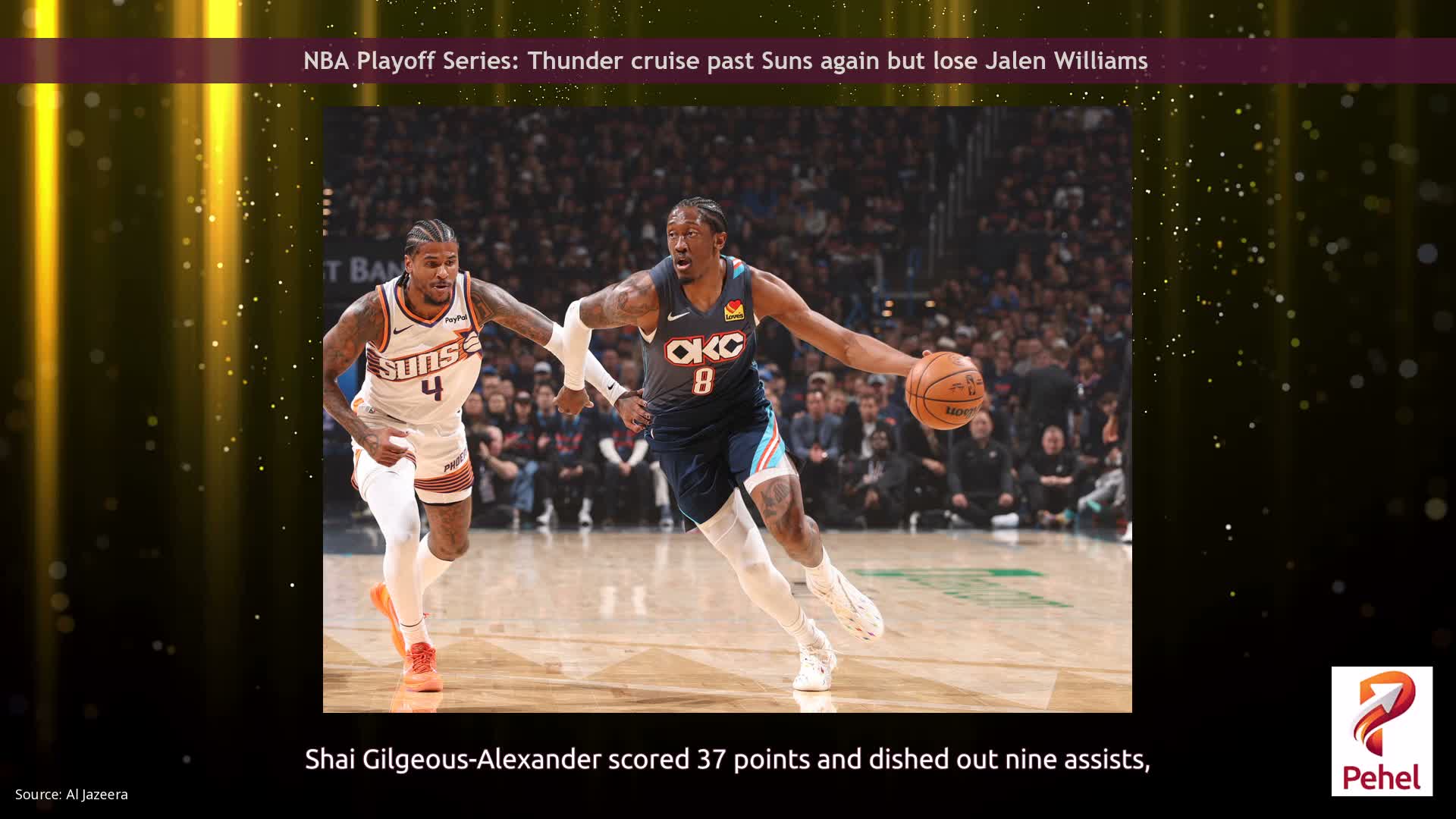 NBA Playoff Series: Thunder cruise past Suns again but lose Jalen Williams