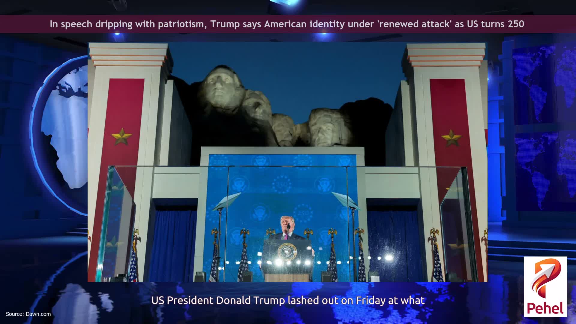 In speech dripping with patriotism, Trump says American identity under 'renewed attack' as US turns 250