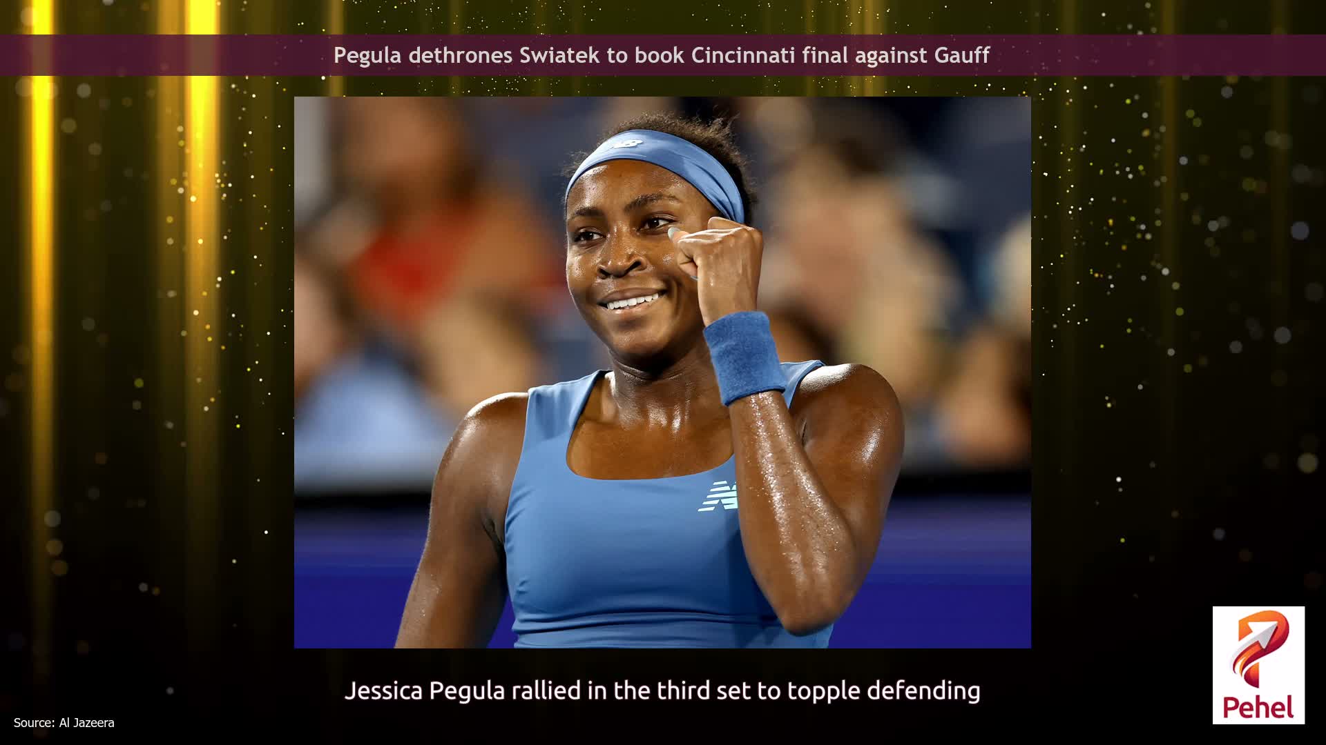 Pegula dethrones Swiatek to book Cincinnati final against Gauff
