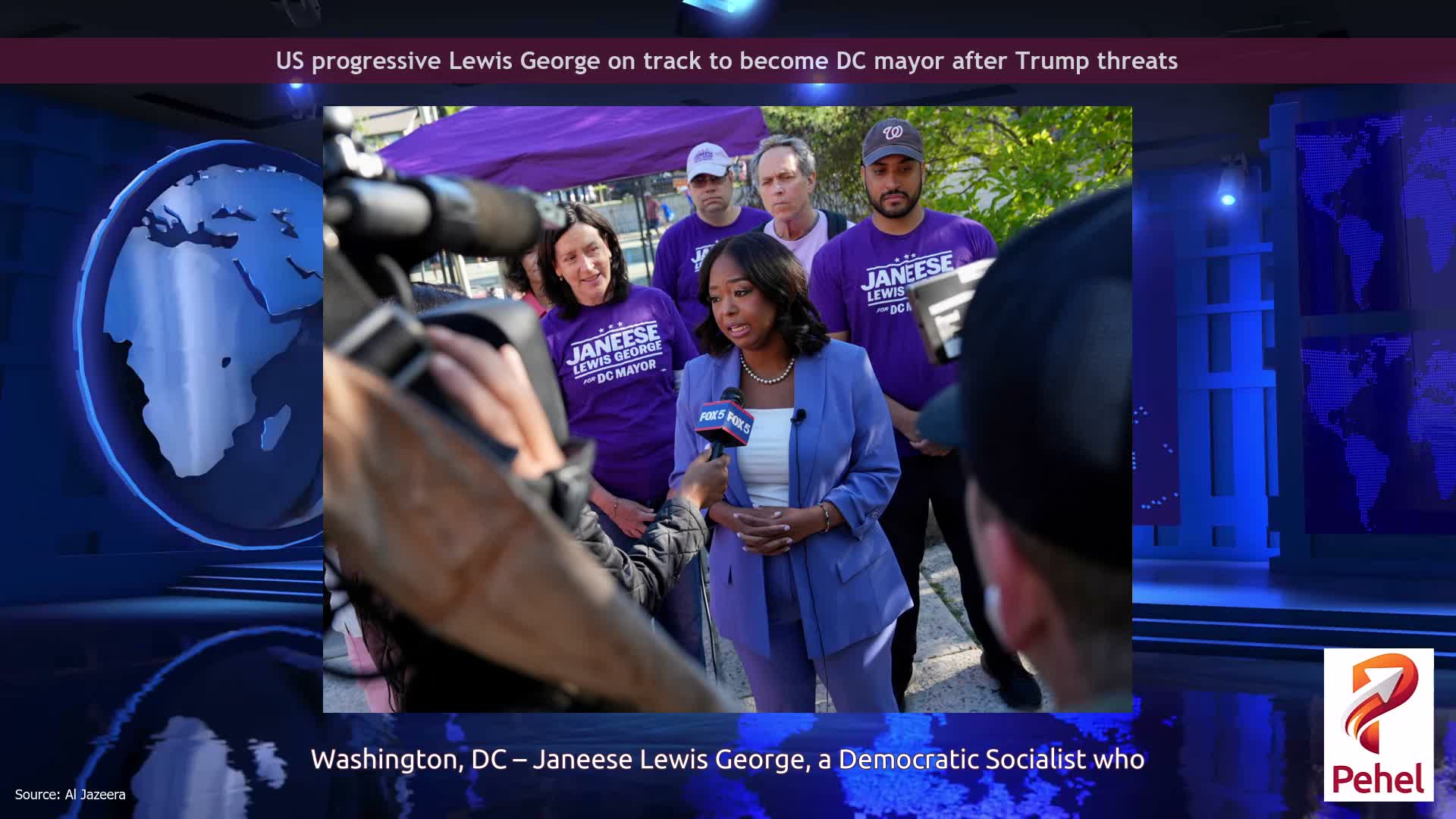 US progressive Lewis George on track to become DC mayor after Trump threats
