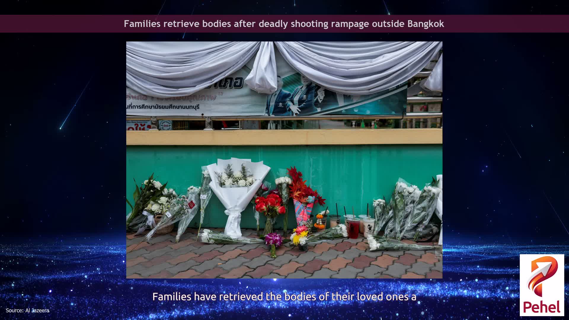 Families retrieve bodies after deadly shooting rampage outside Bangkok